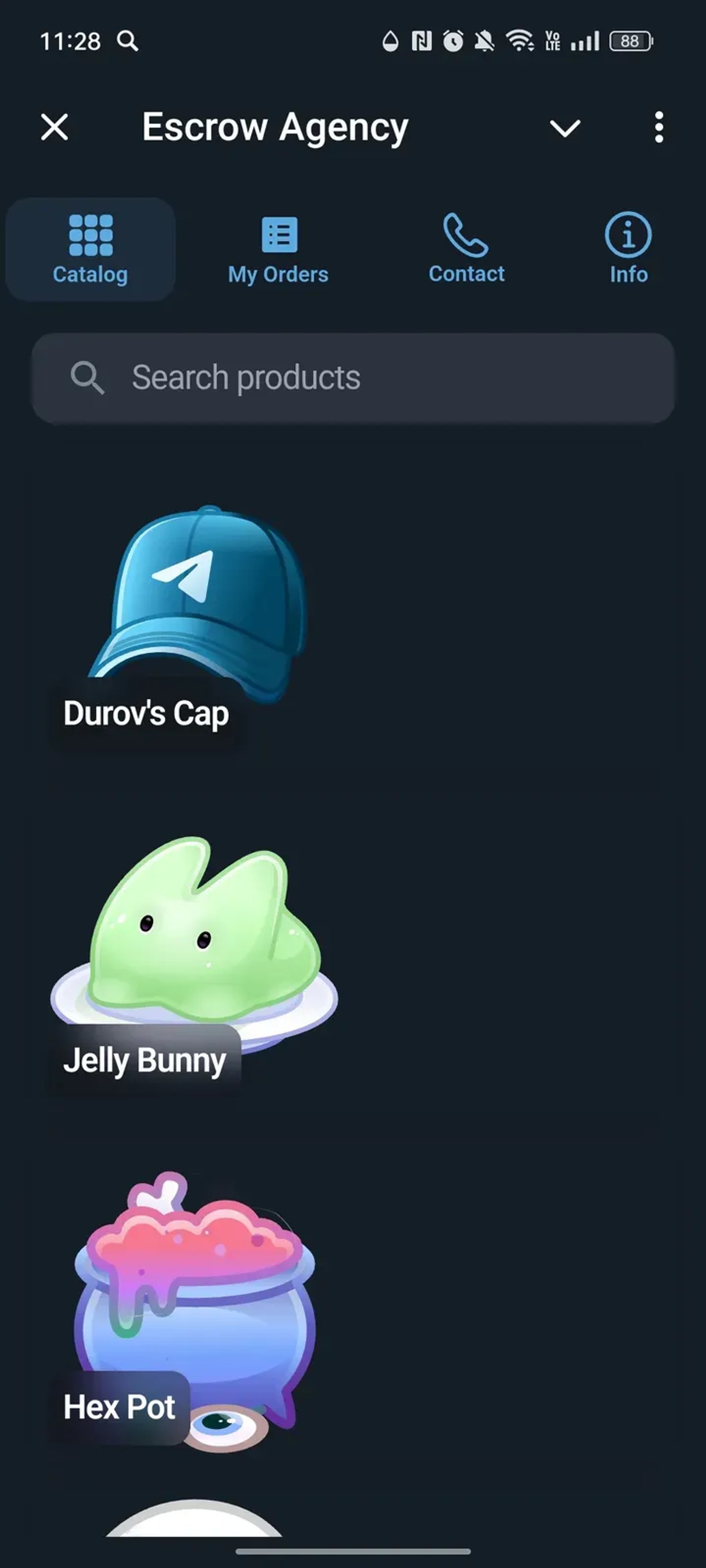 Escrow Agency Telegram Screenshot 1