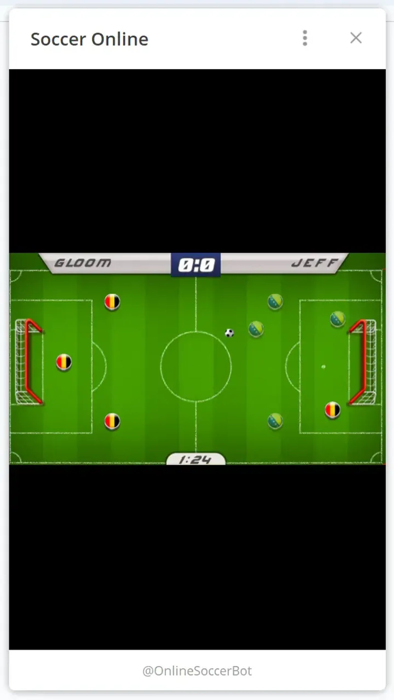 Soccer Online в Телеграм — скриншот 1