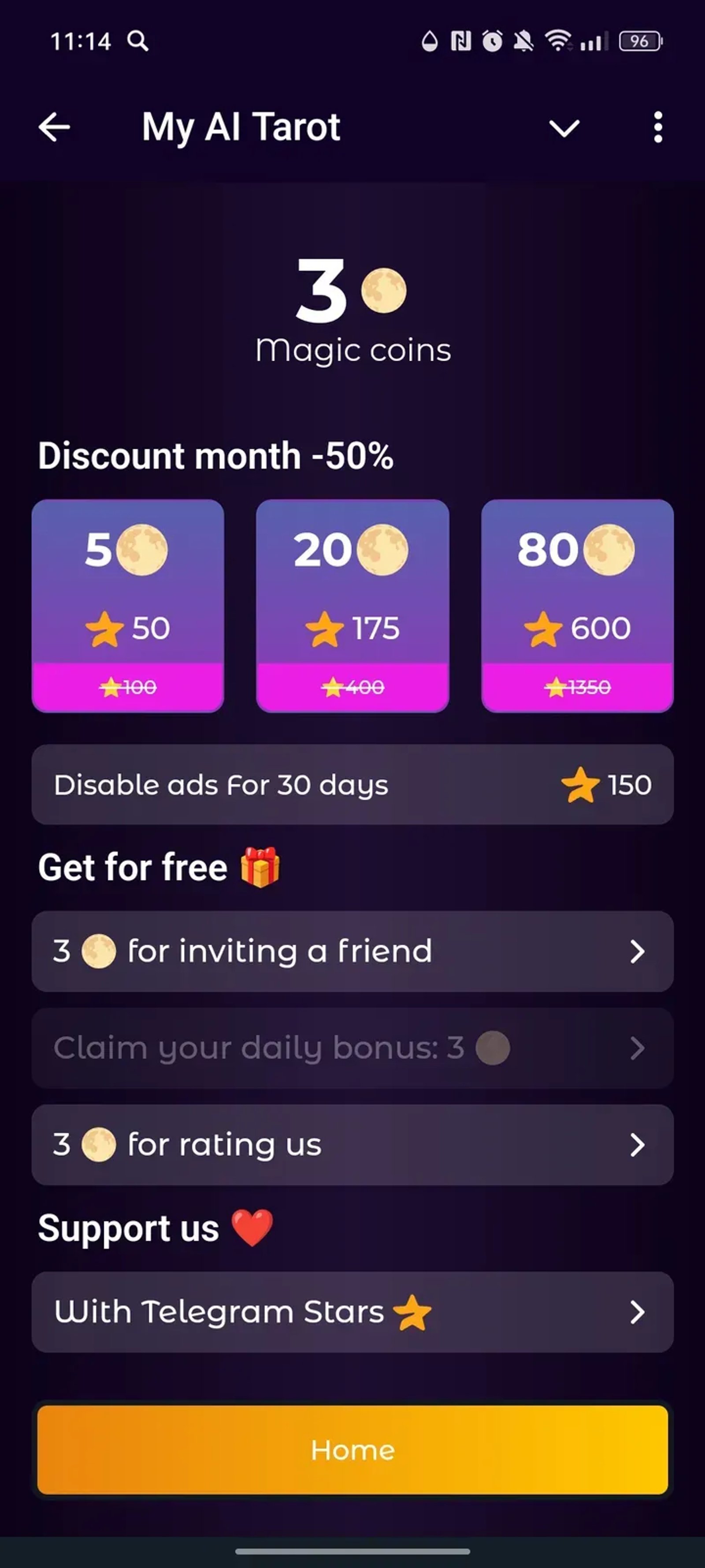My AI Tarot в Телеграм — скриншот 6