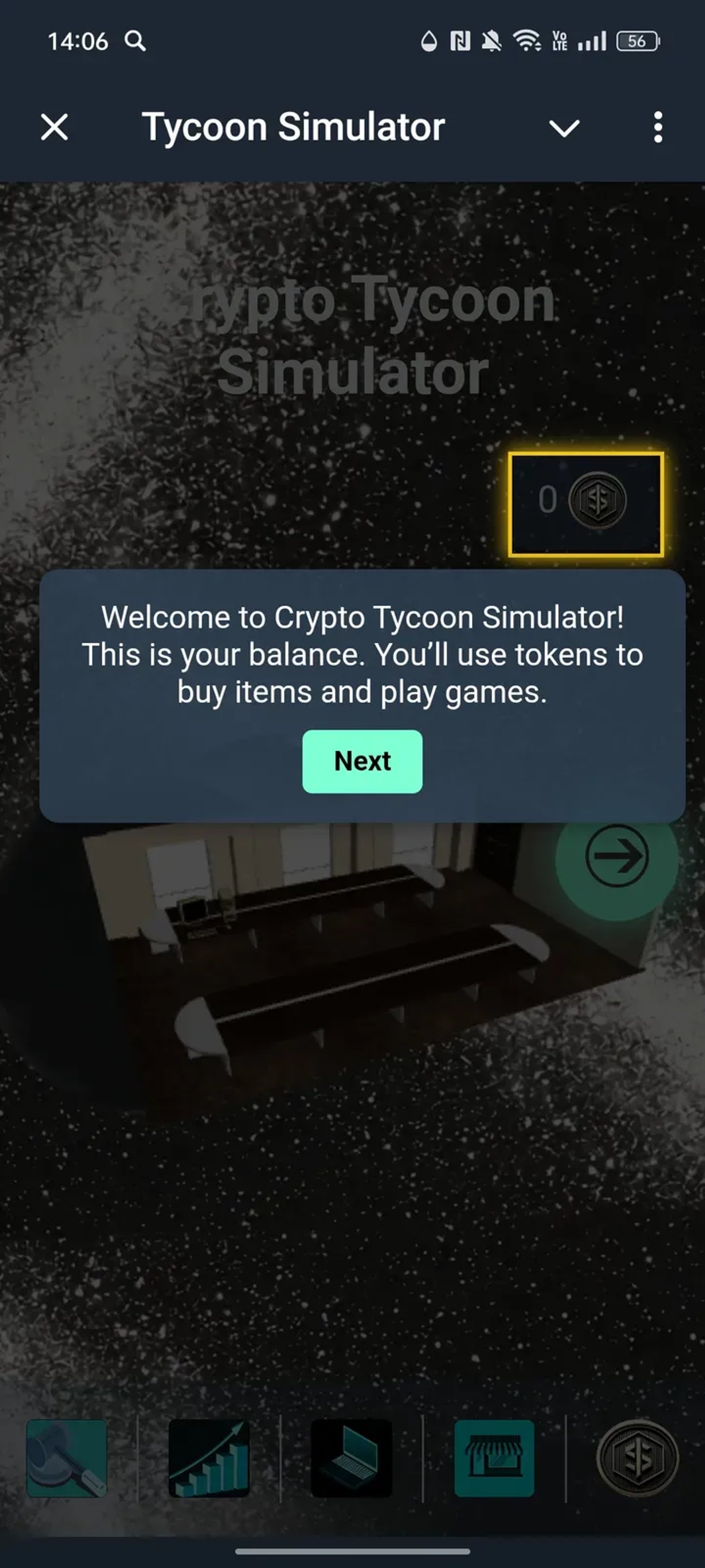 Tycoon Simulator в Телеграм — скриншот 1