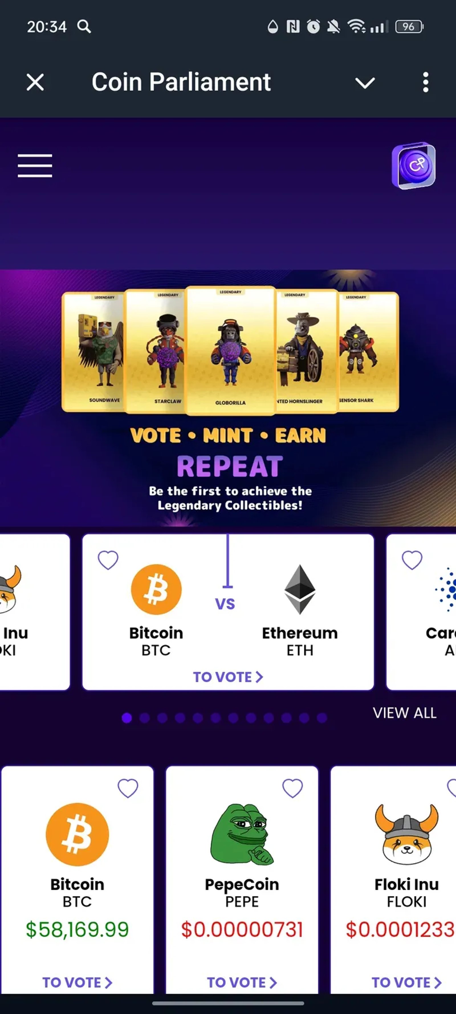 Vote To Earn в Телеграм — скриншот 1