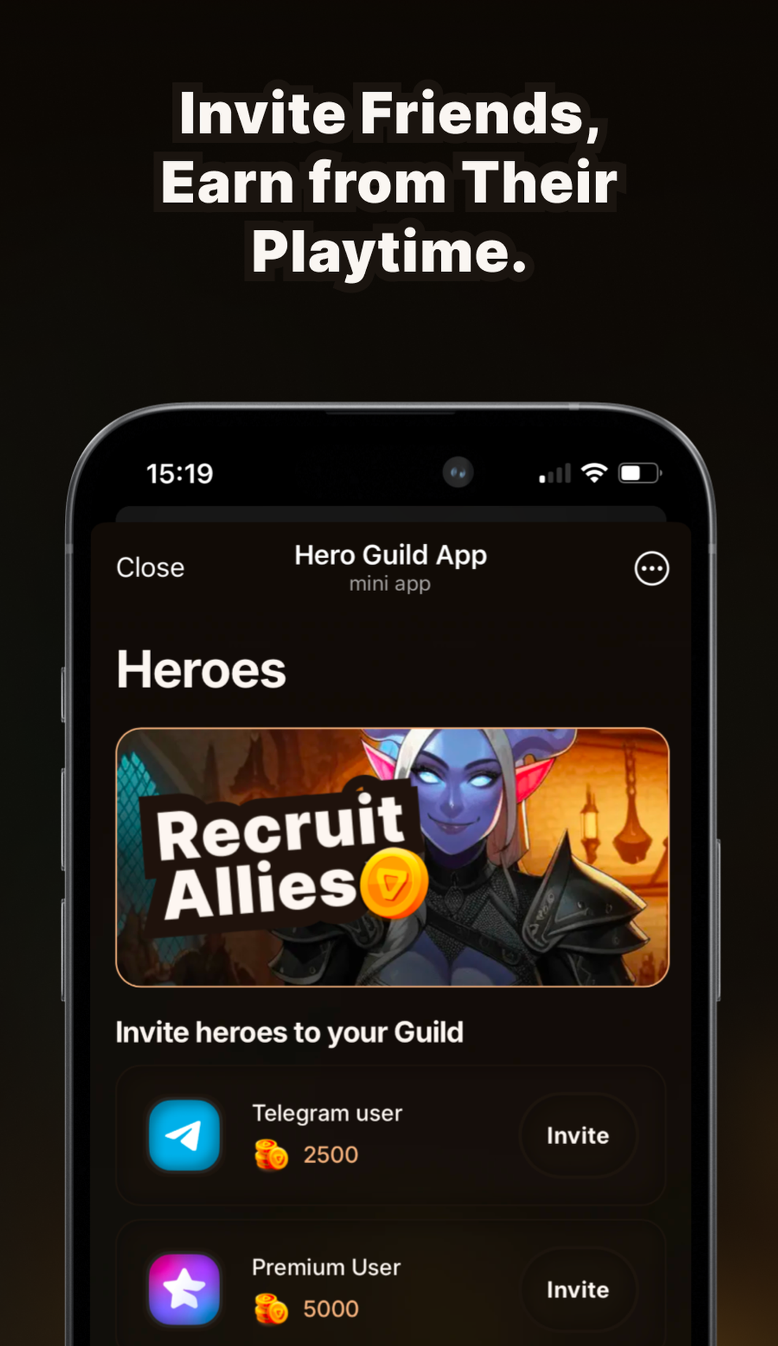 Hero Guild в Телеграм — скриншот 3