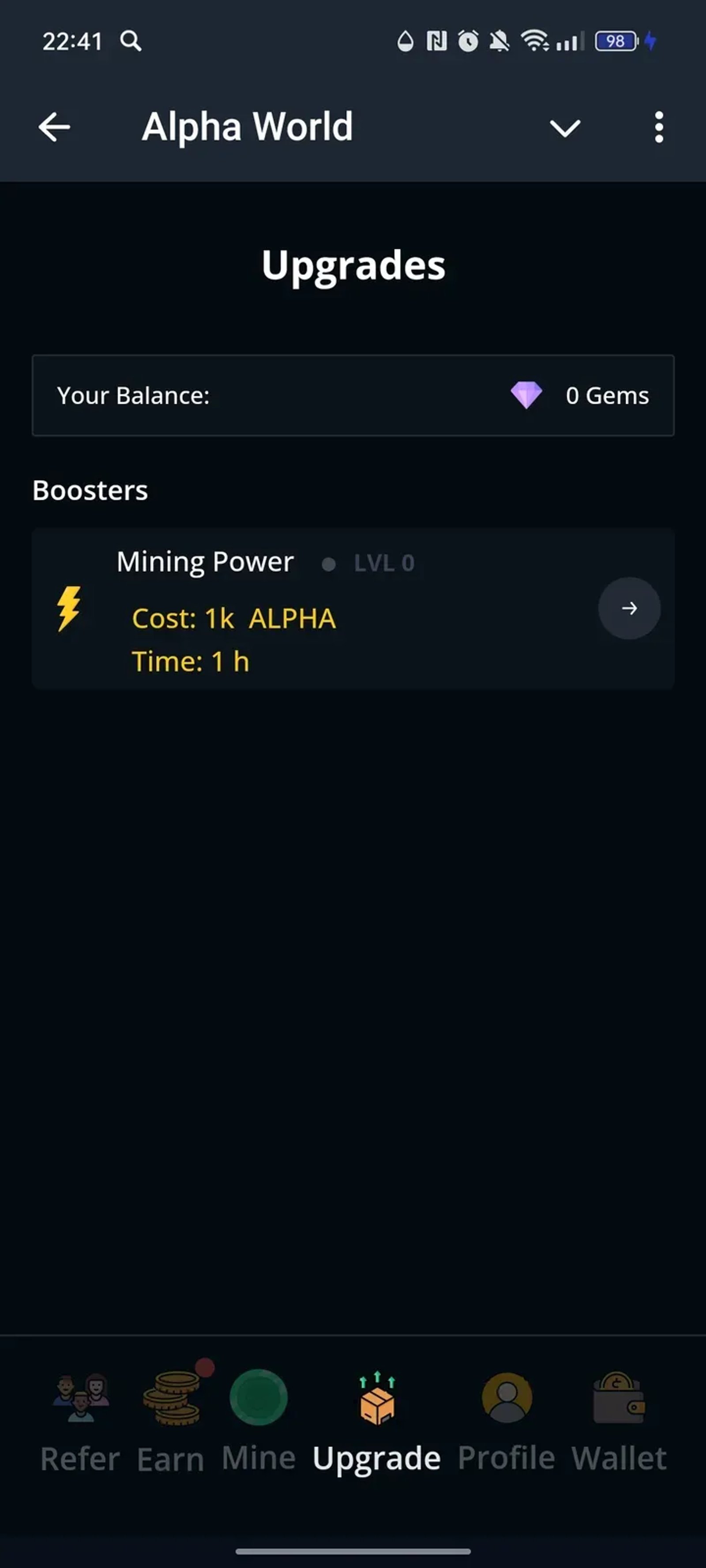 Alpha World в Телеграм — скриншот 4