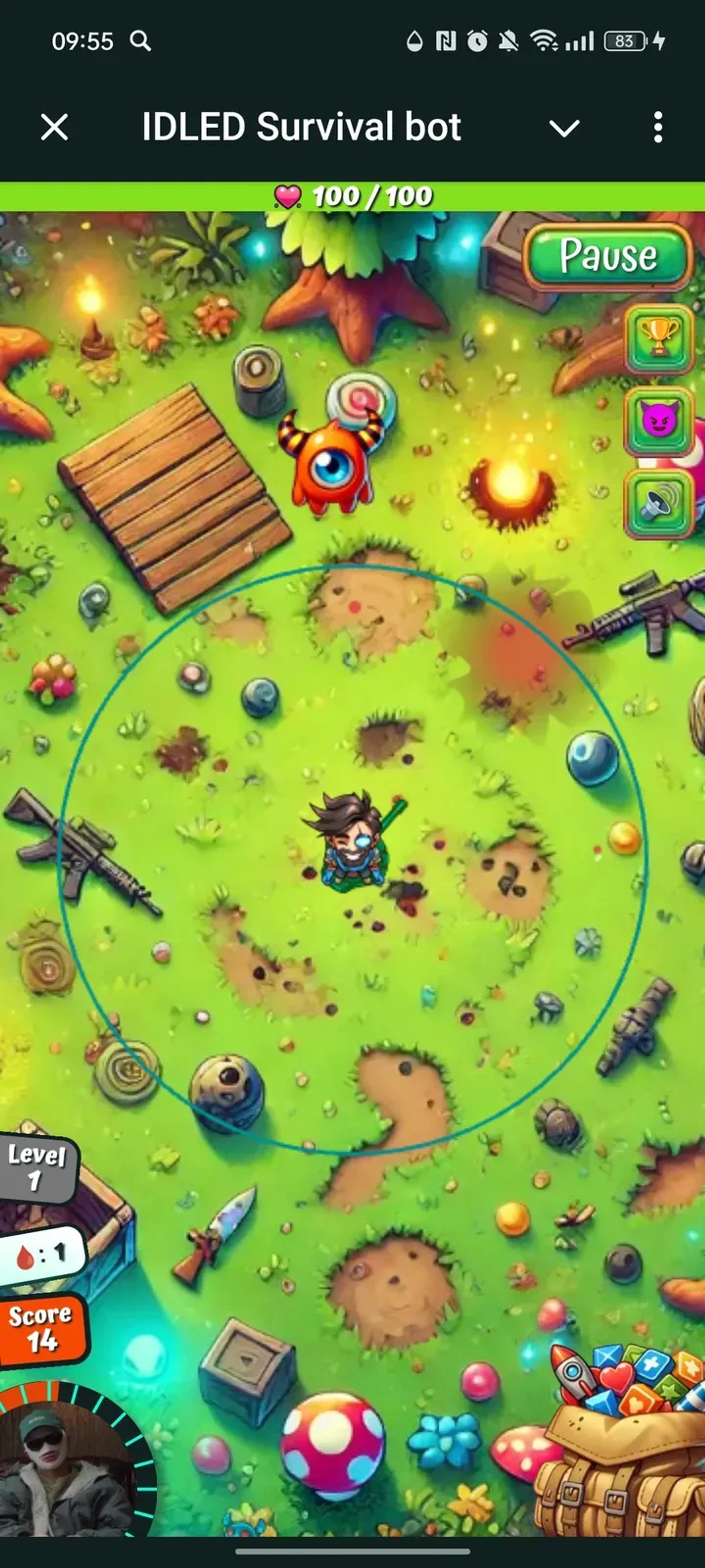 IDLED Survival bot Telegram Screenshot 1