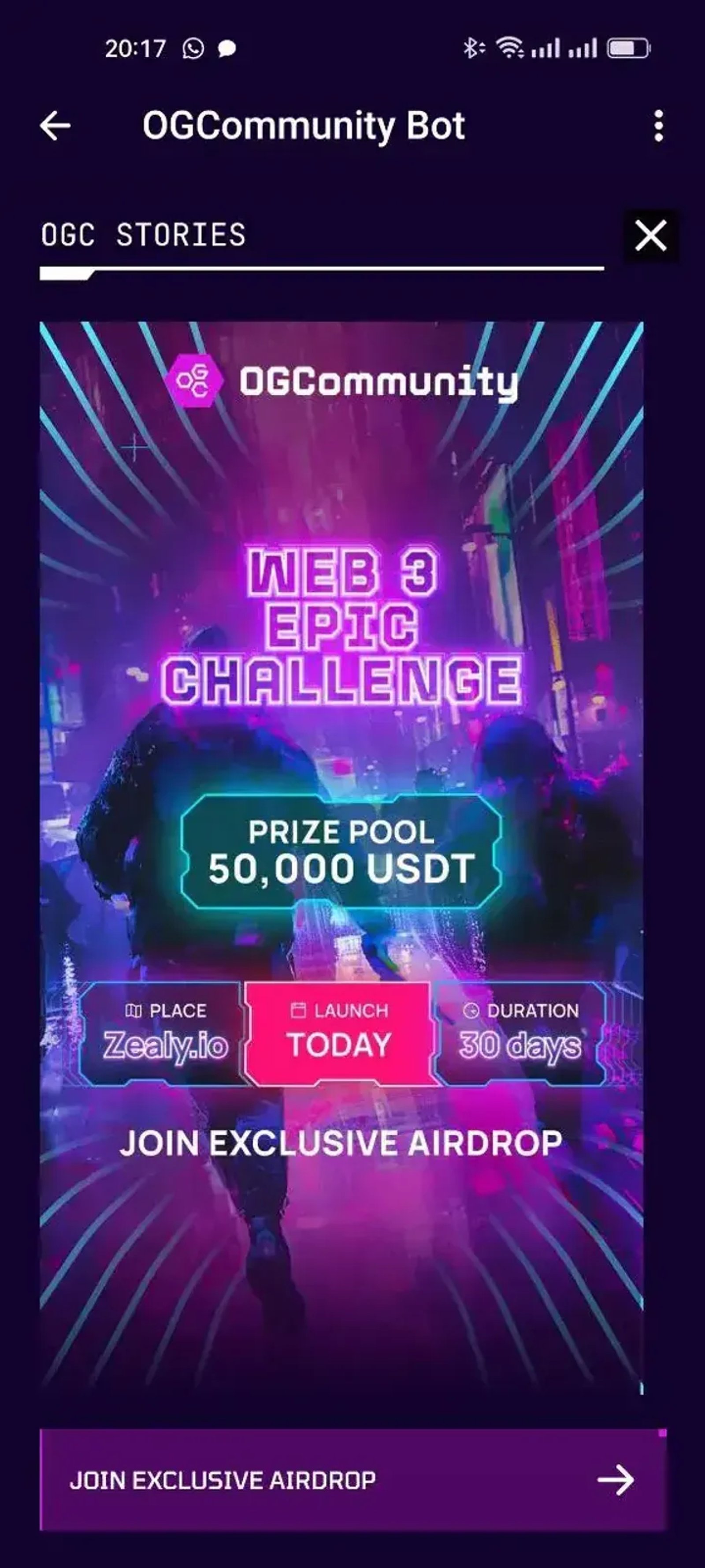 OGCommunity Bot в Телеграм — скриншот 2