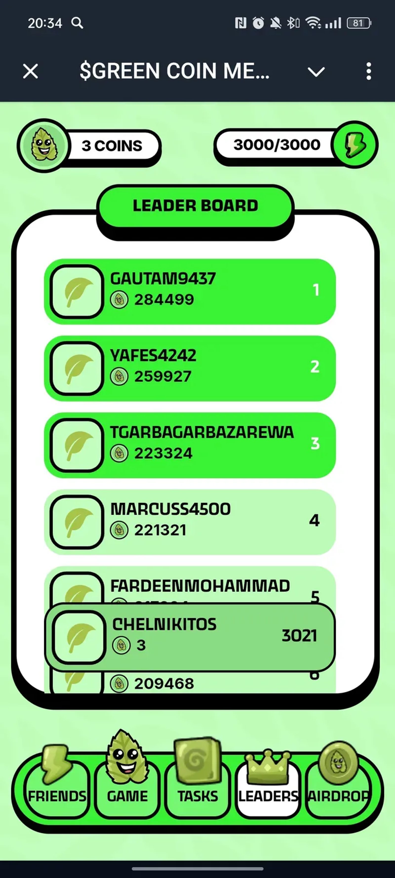 $GREEN COIN MEME | SOL в Телеграм — скриншот 3