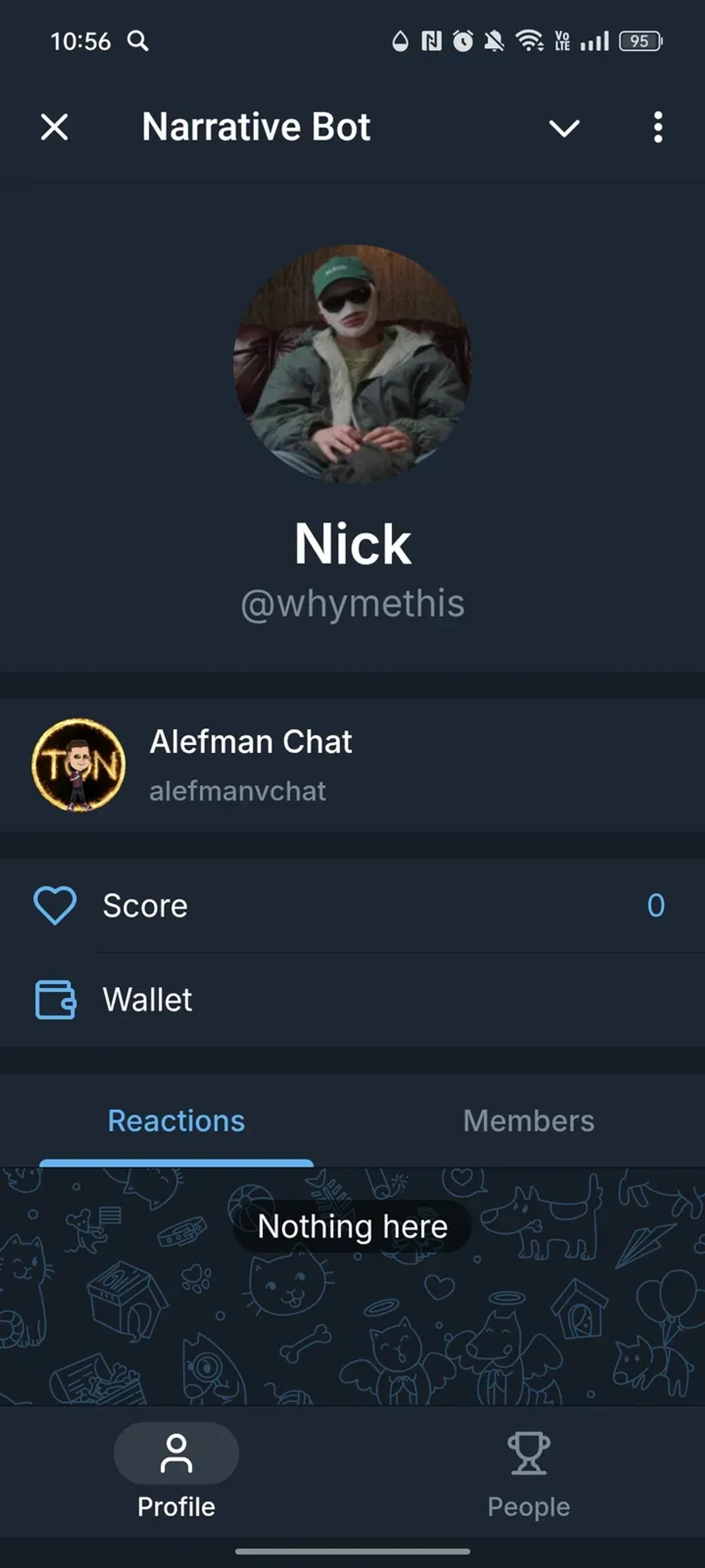 Narrative Bot в Телеграм — скриншот 1