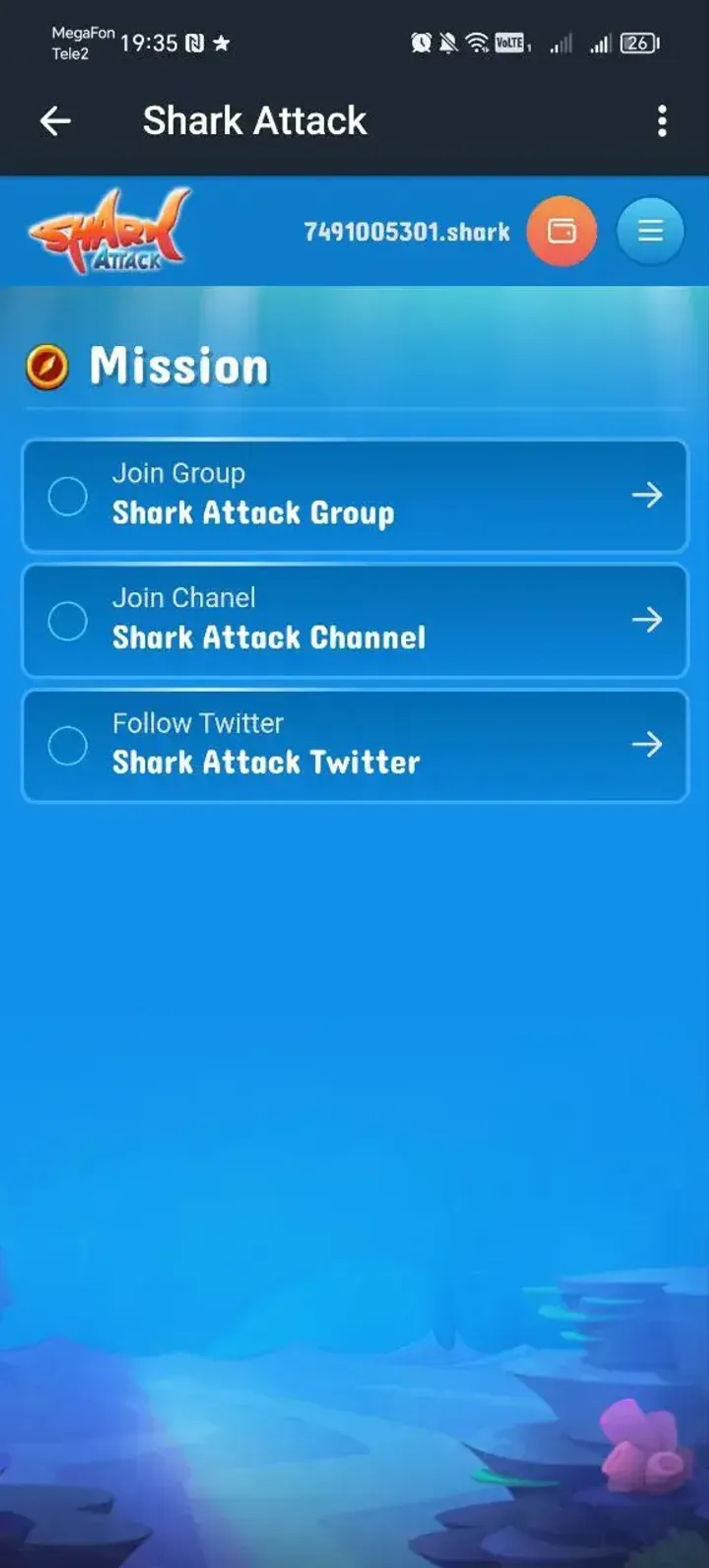 Shark Attack в Телеграм — скриншот 5