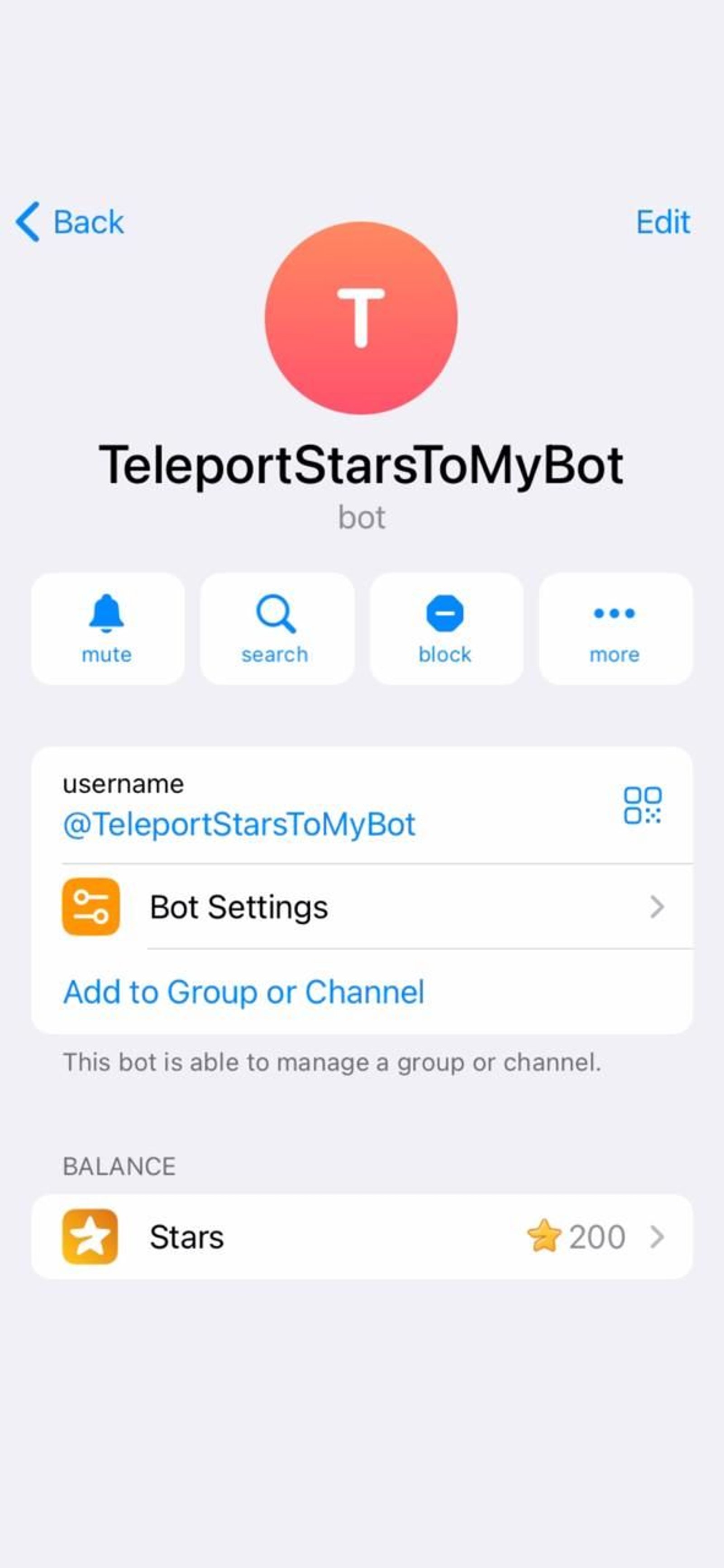 Stars Teleport Telegram Screenshot 6