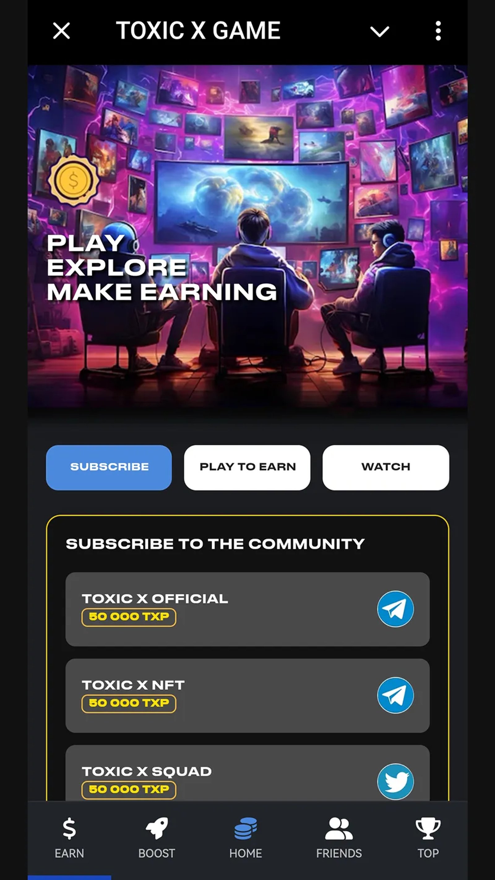 TOXIC X GAME Telegram Screenshot 5