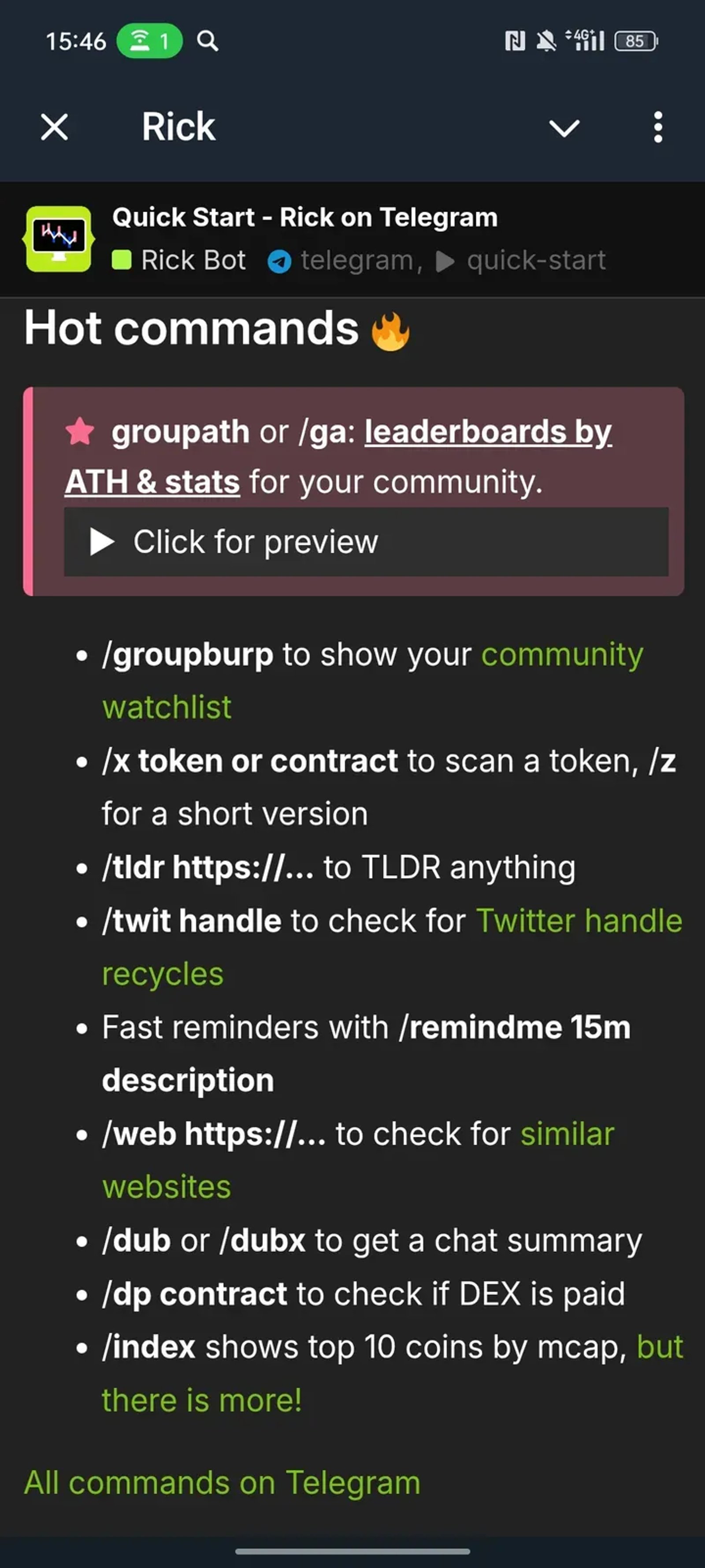 Rick в Телеграм — скриншот 3