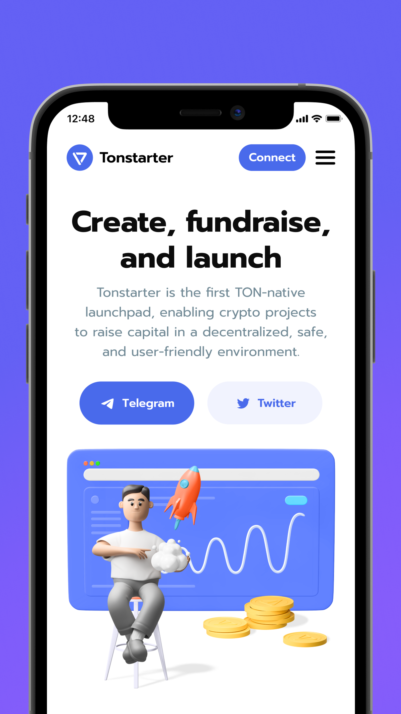 Tonstarter в Телеграм — скриншот 1