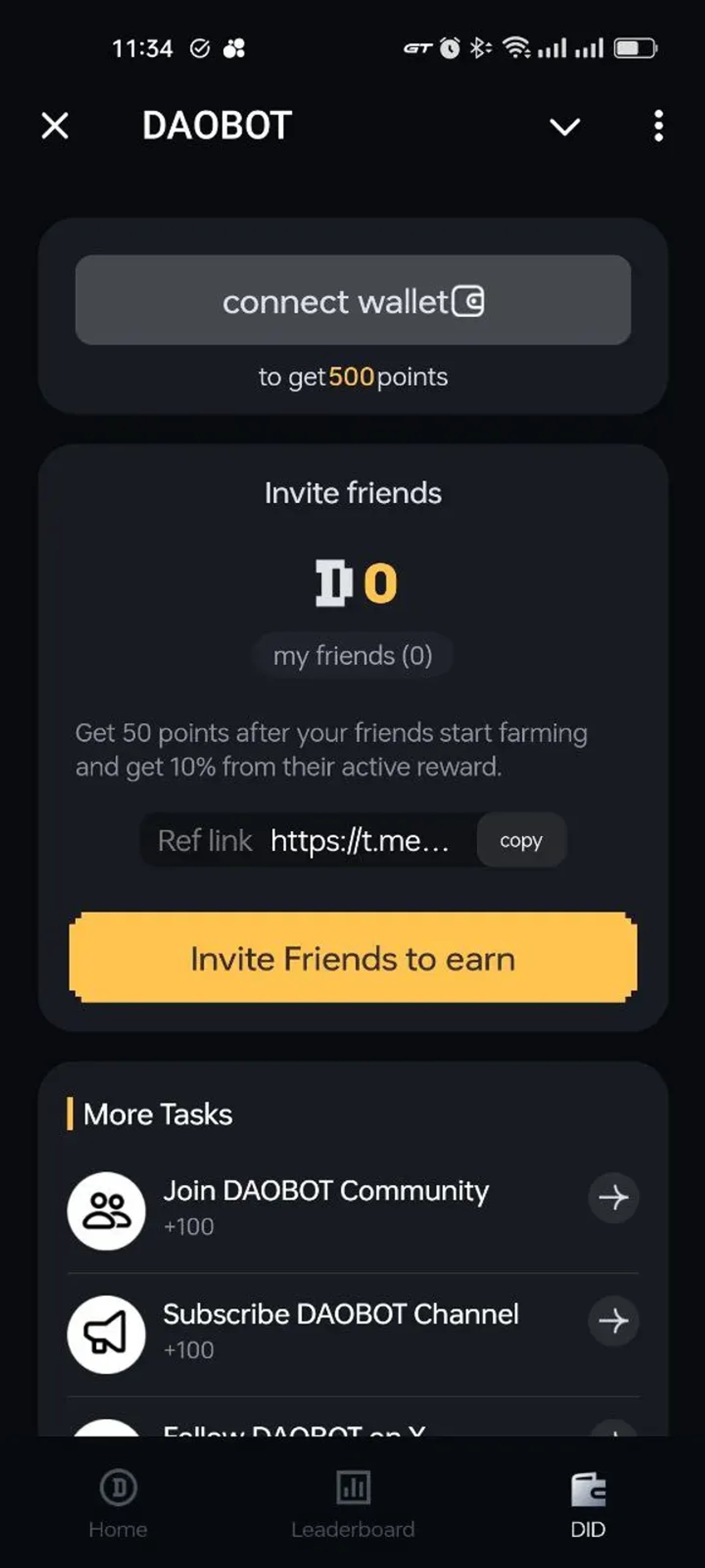 DAOBOT в Телеграм — скриншот 2