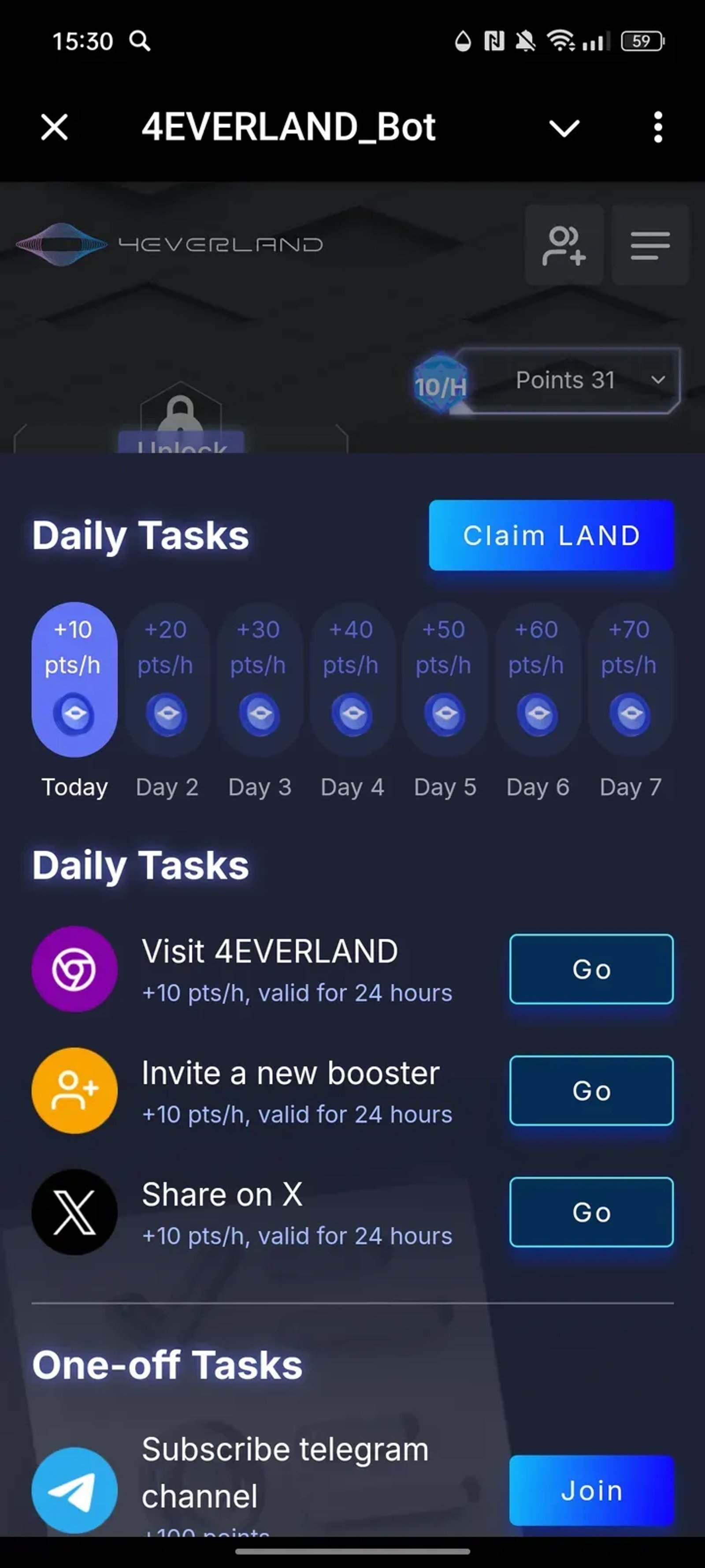 4EVERLAND Bot в Телеграм — скриншот 3