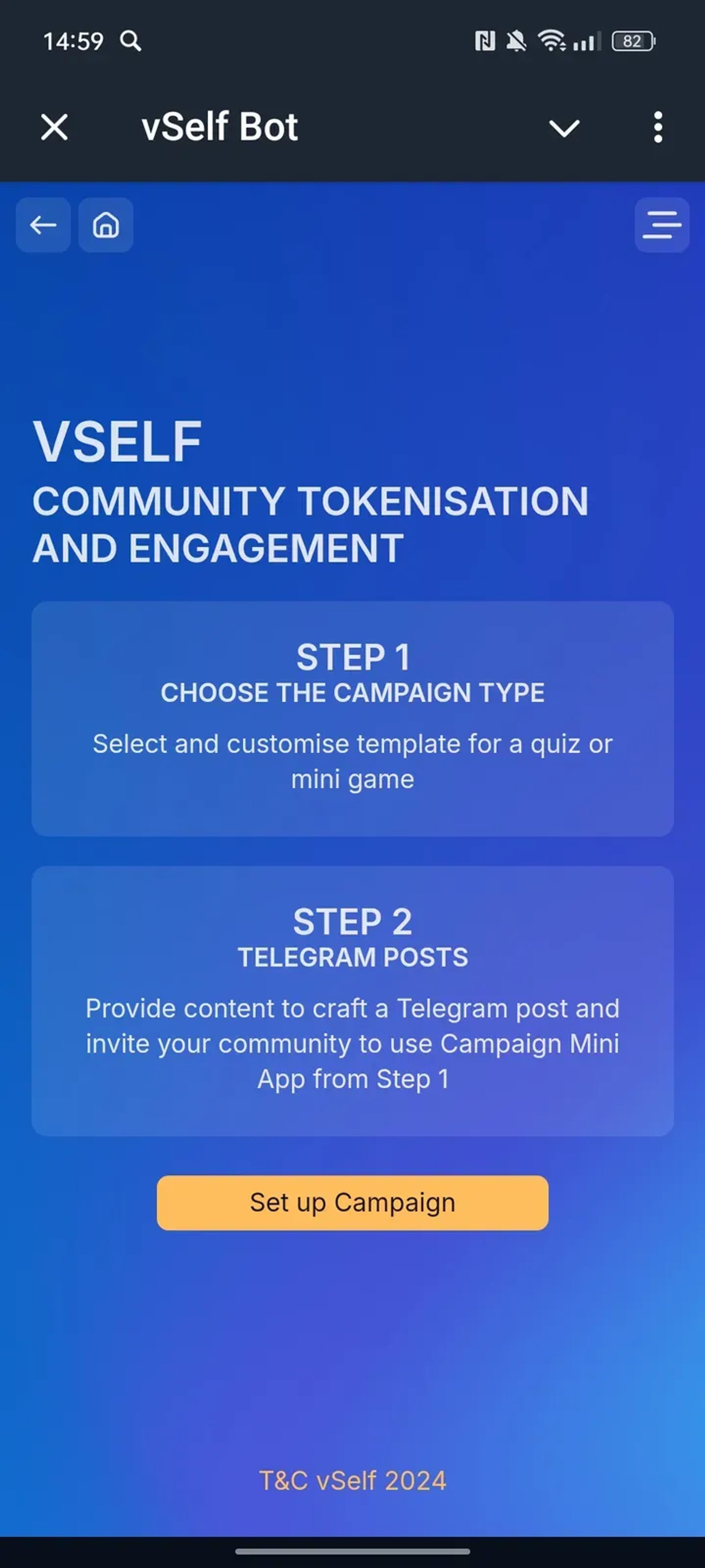 vSelf Bot в Телеграм — скриншот 2