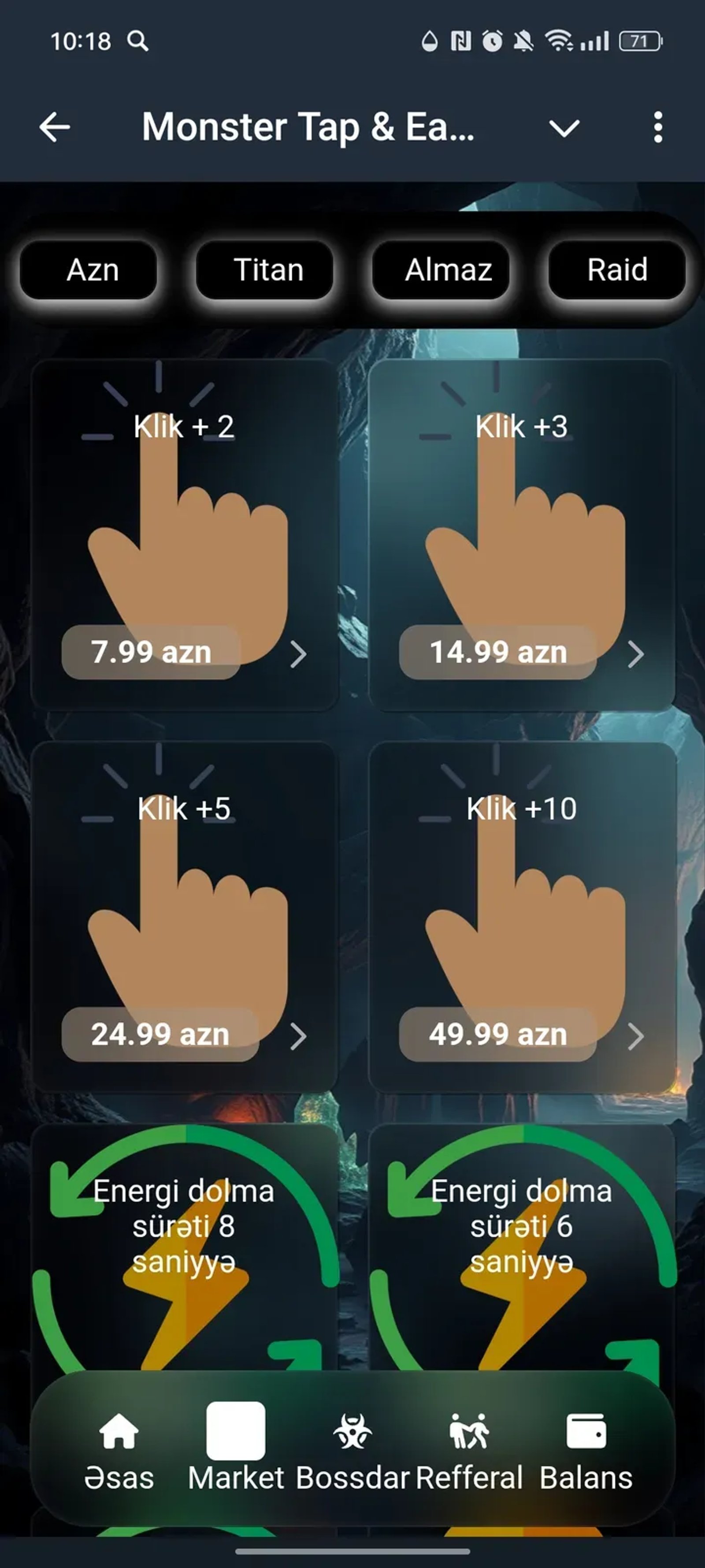 Monster Tap&Earn в Телеграм — скриншот 2