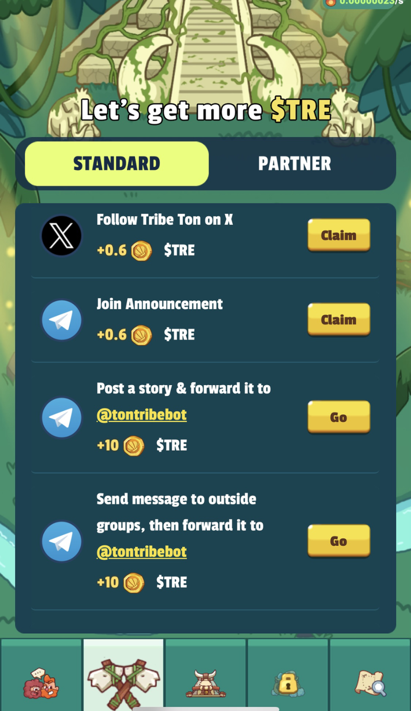 @tontribebot в Телеграм — скриншот 3