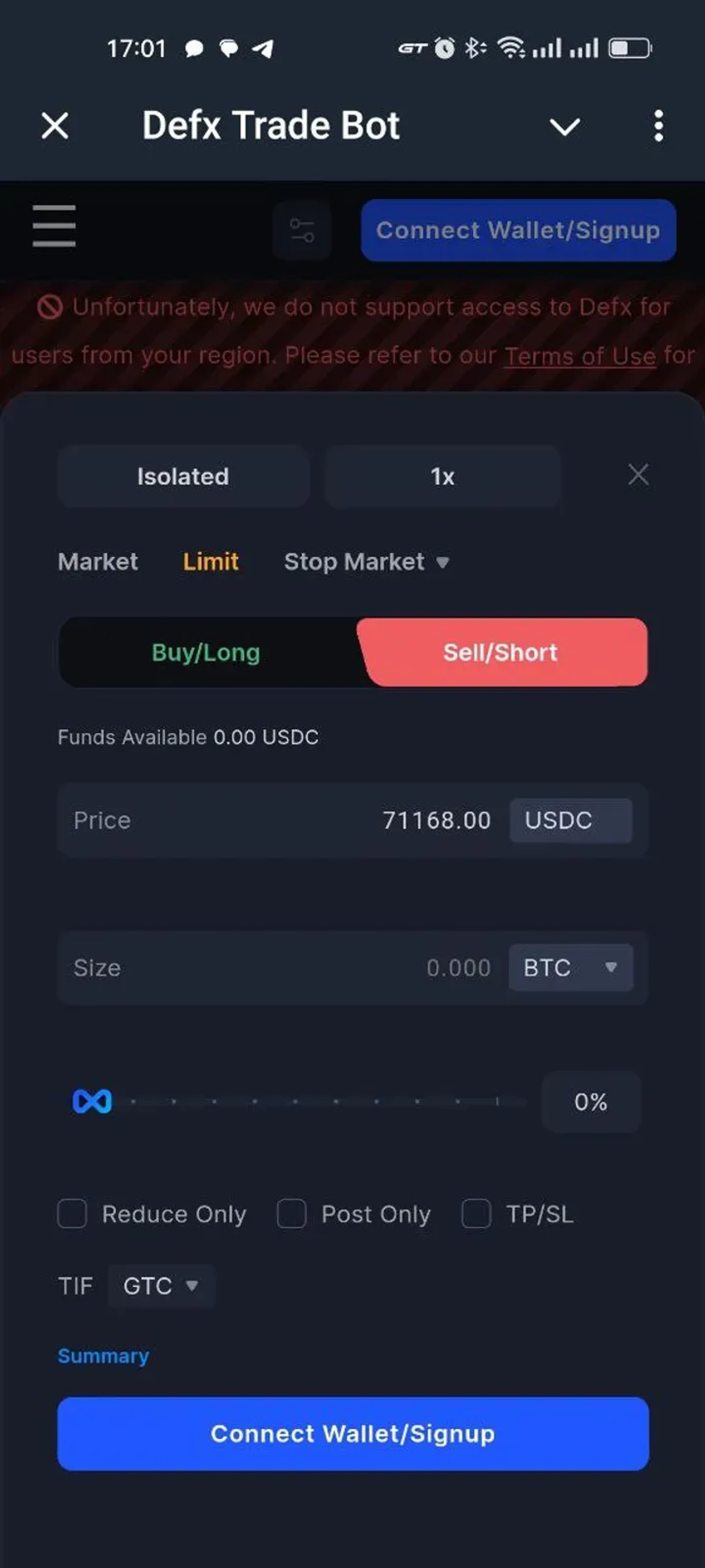 Defx - Trade Perps в Телеграм — скриншот 4
