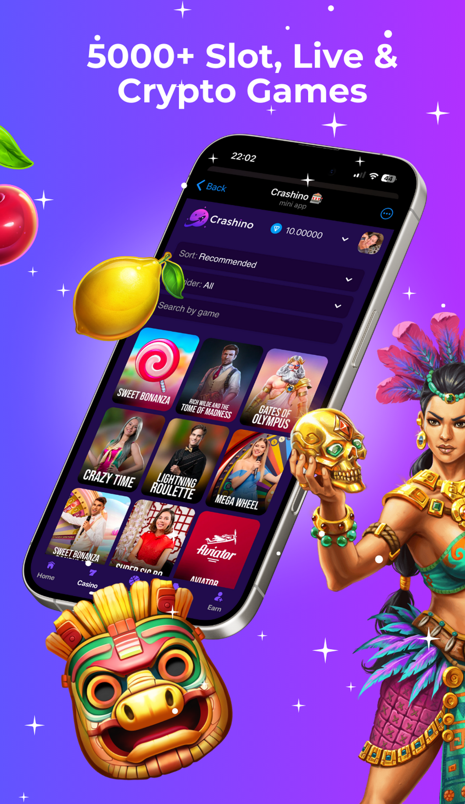 Crashino в Телеграм — скриншот 3