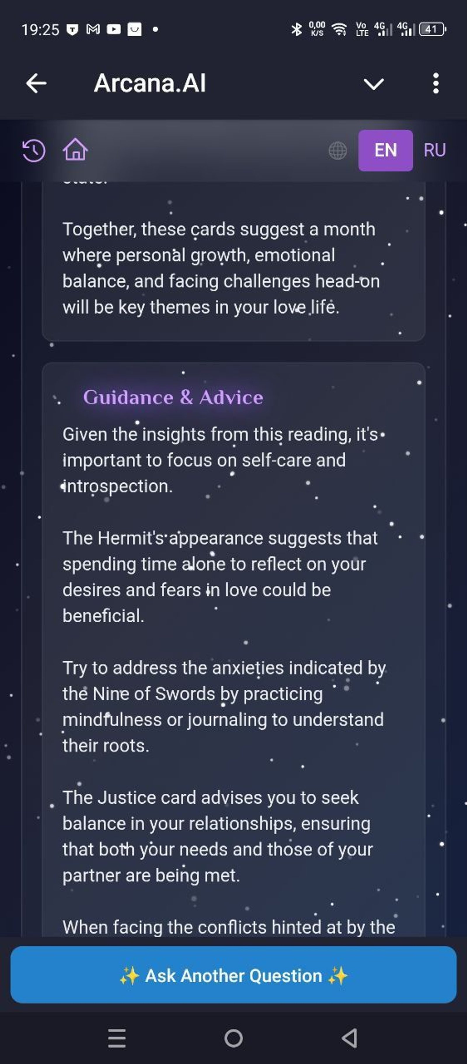 Arcana.AI Telegram Screenshot 3