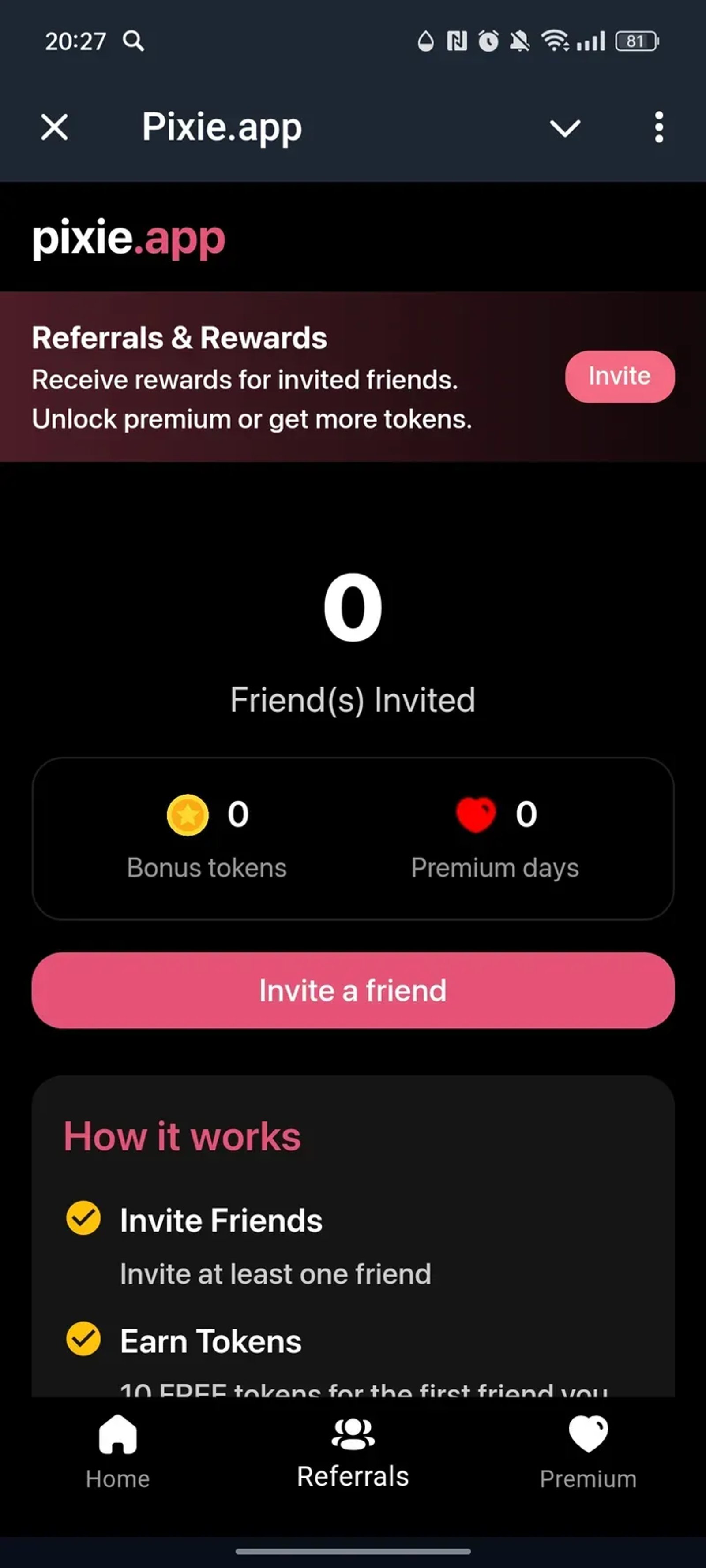 Pixie.app в Телеграм — скриншот 2