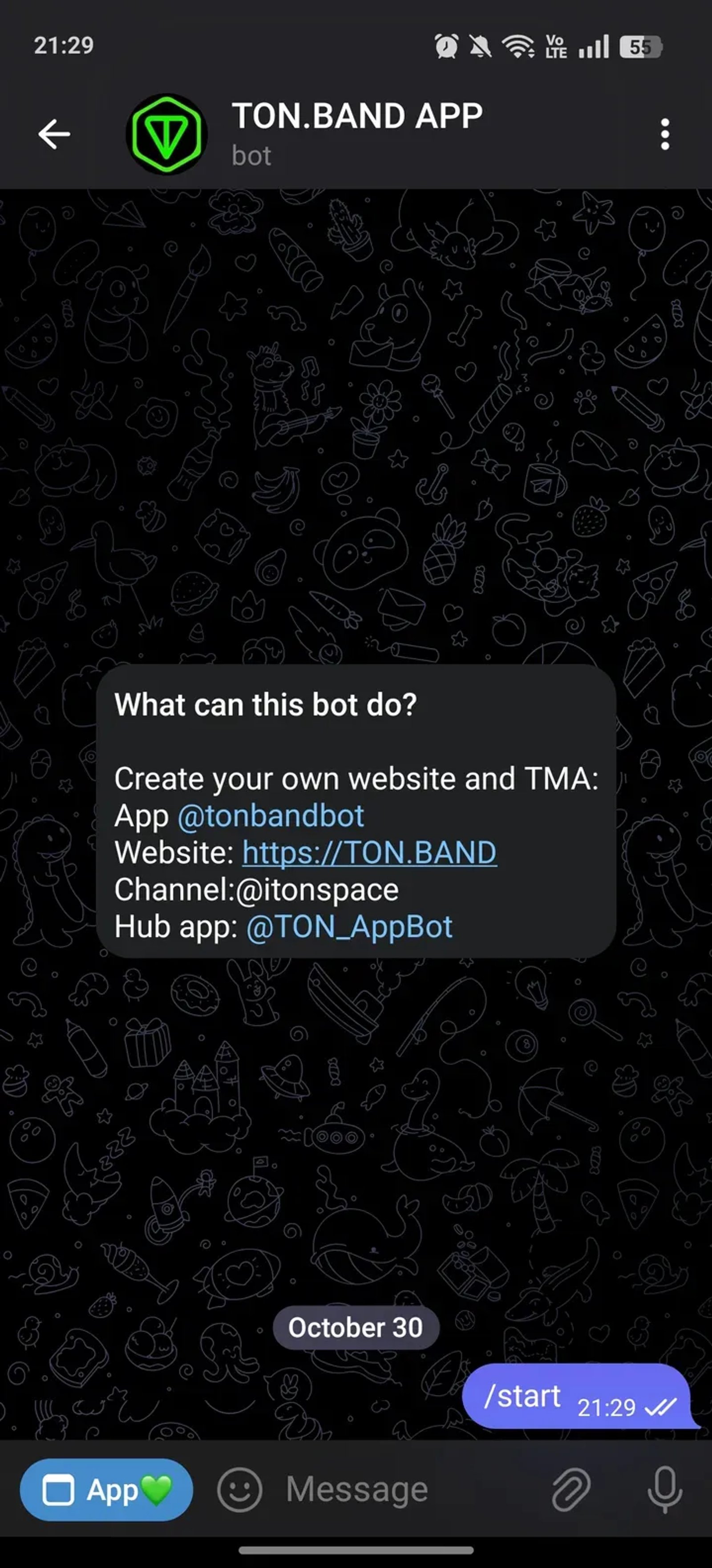 TON.BAND APP в Telegram — скриншот 3