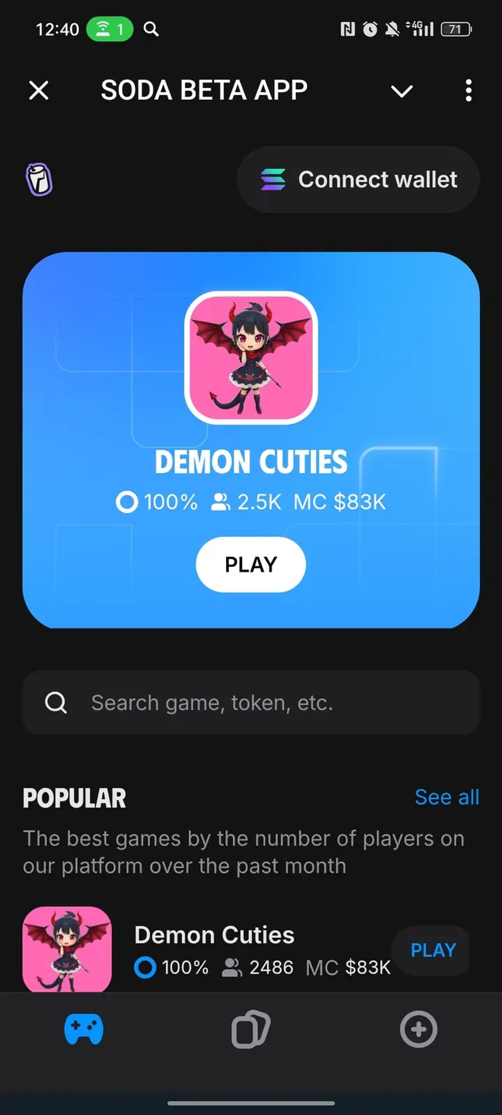 SODA BETA APP в Телеграм — скриншот 1