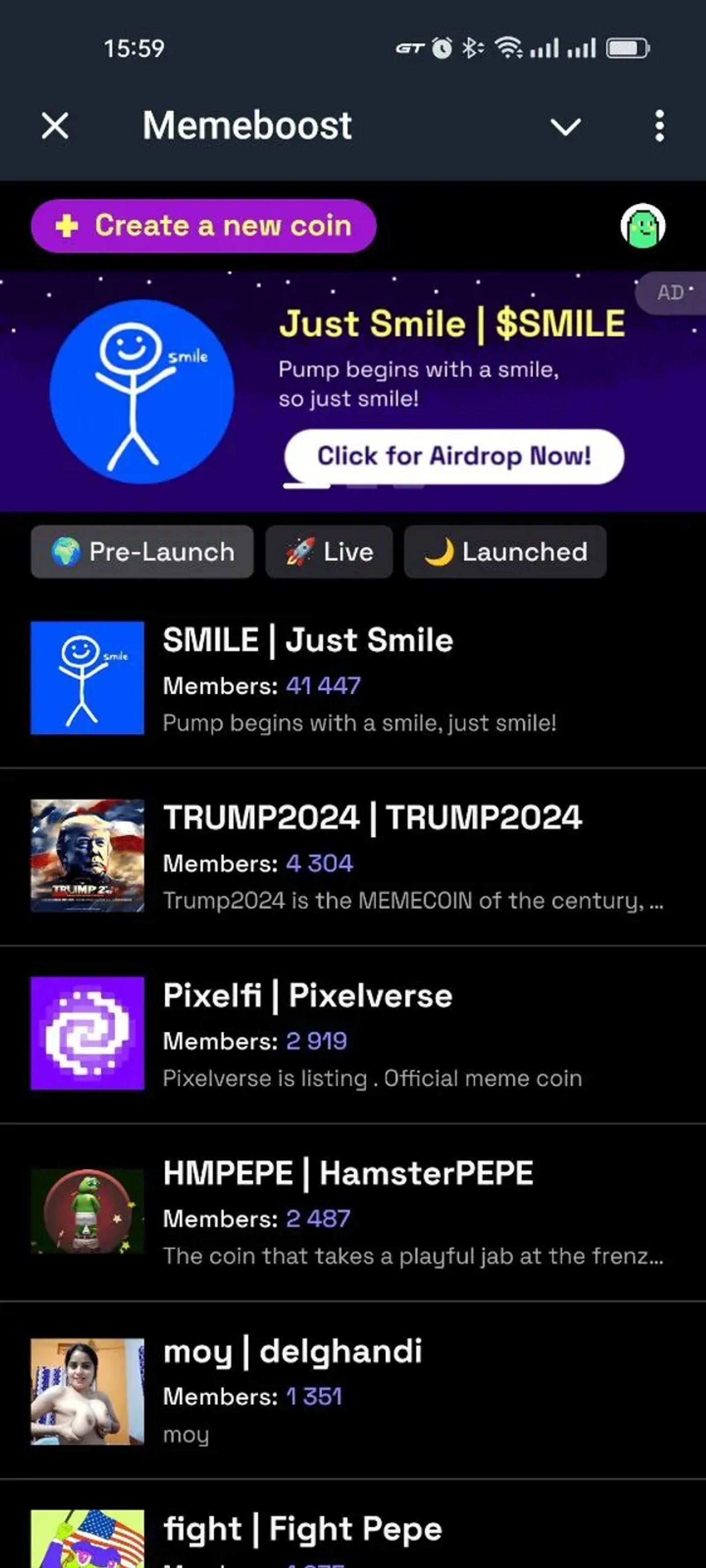 Memeboost в Телеграм — скриншот 3