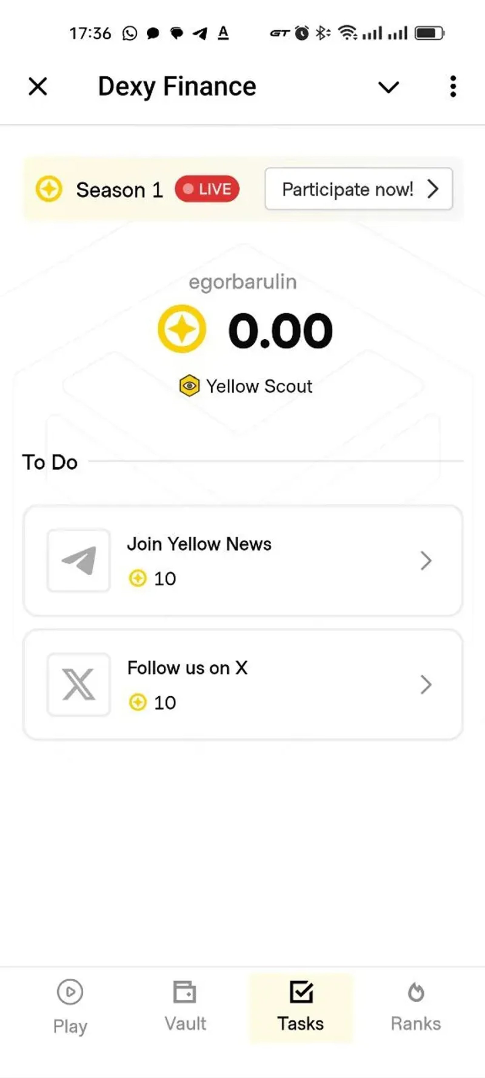 Dexy Finance в Телеграм — скриншот 4