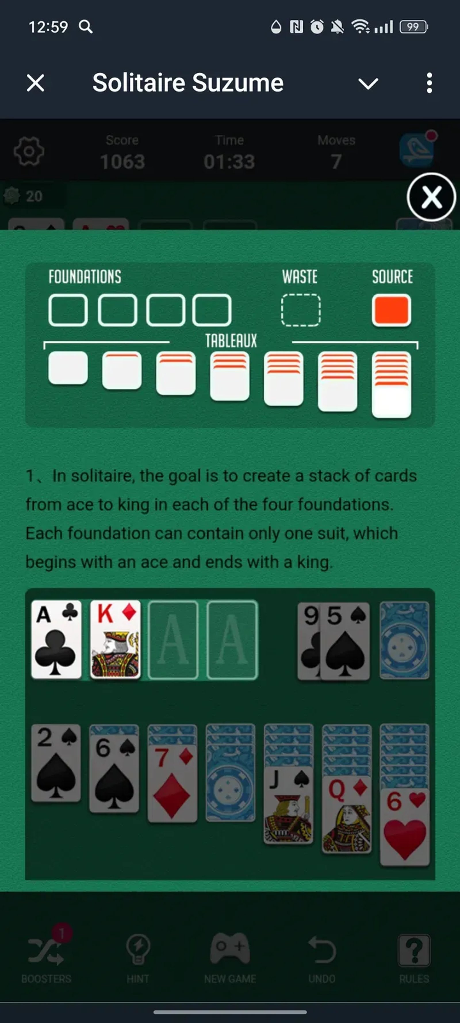 Solitaire Suzume в Телеграм — скриншот 3