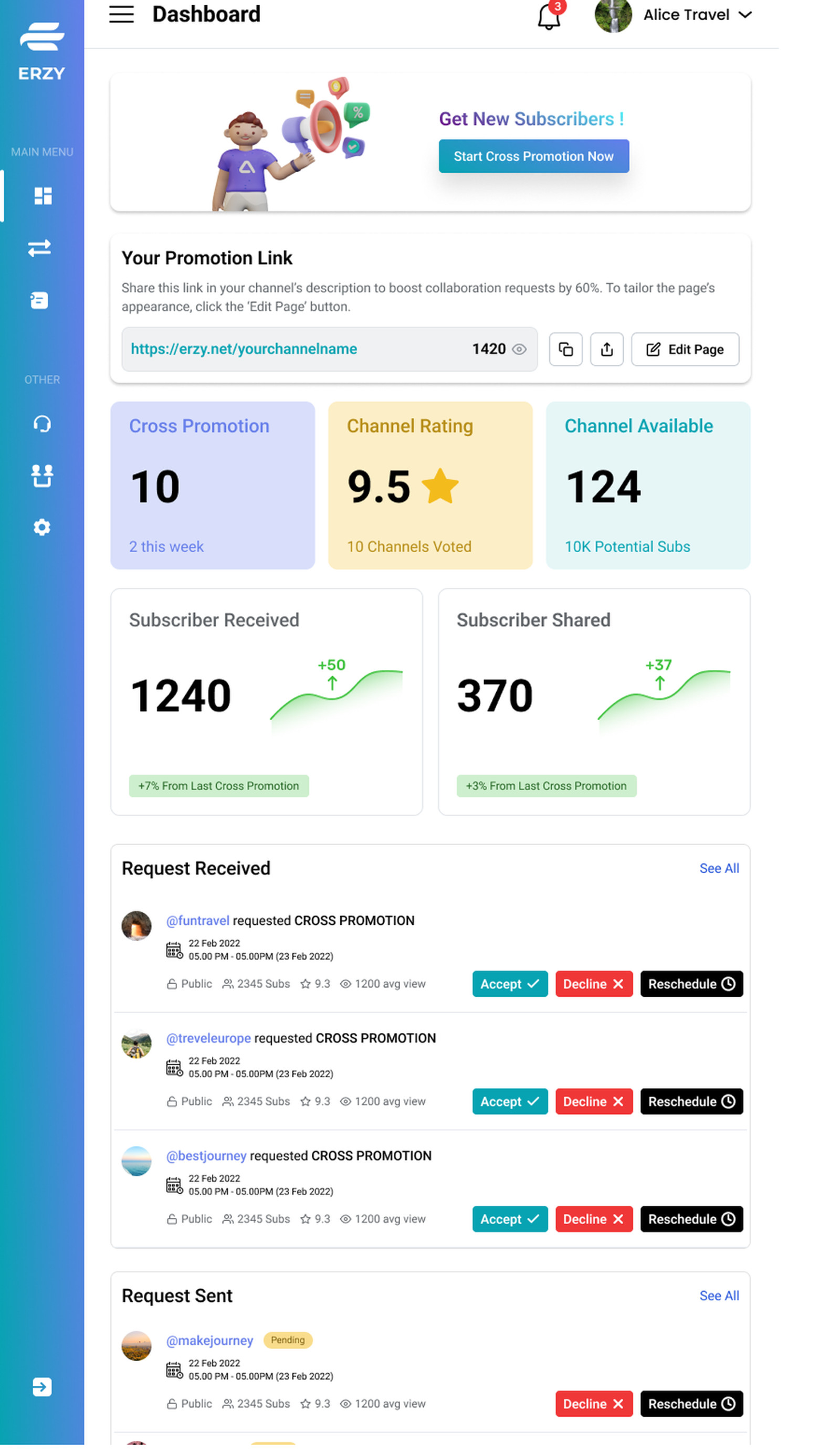 Erzy Channel Collab в Телеграм — скриншот 1
