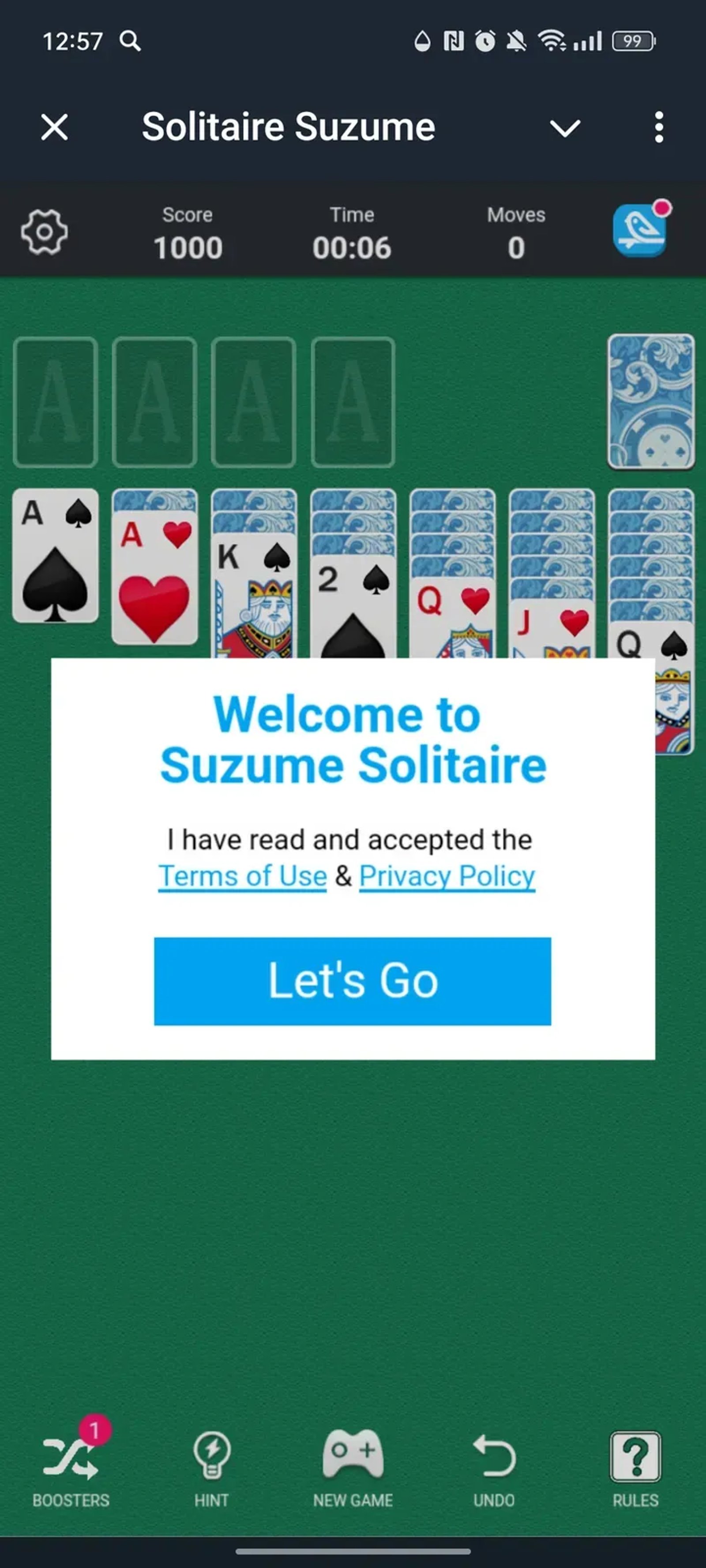 Solitaire Suzume в Телеграм — скриншот 1