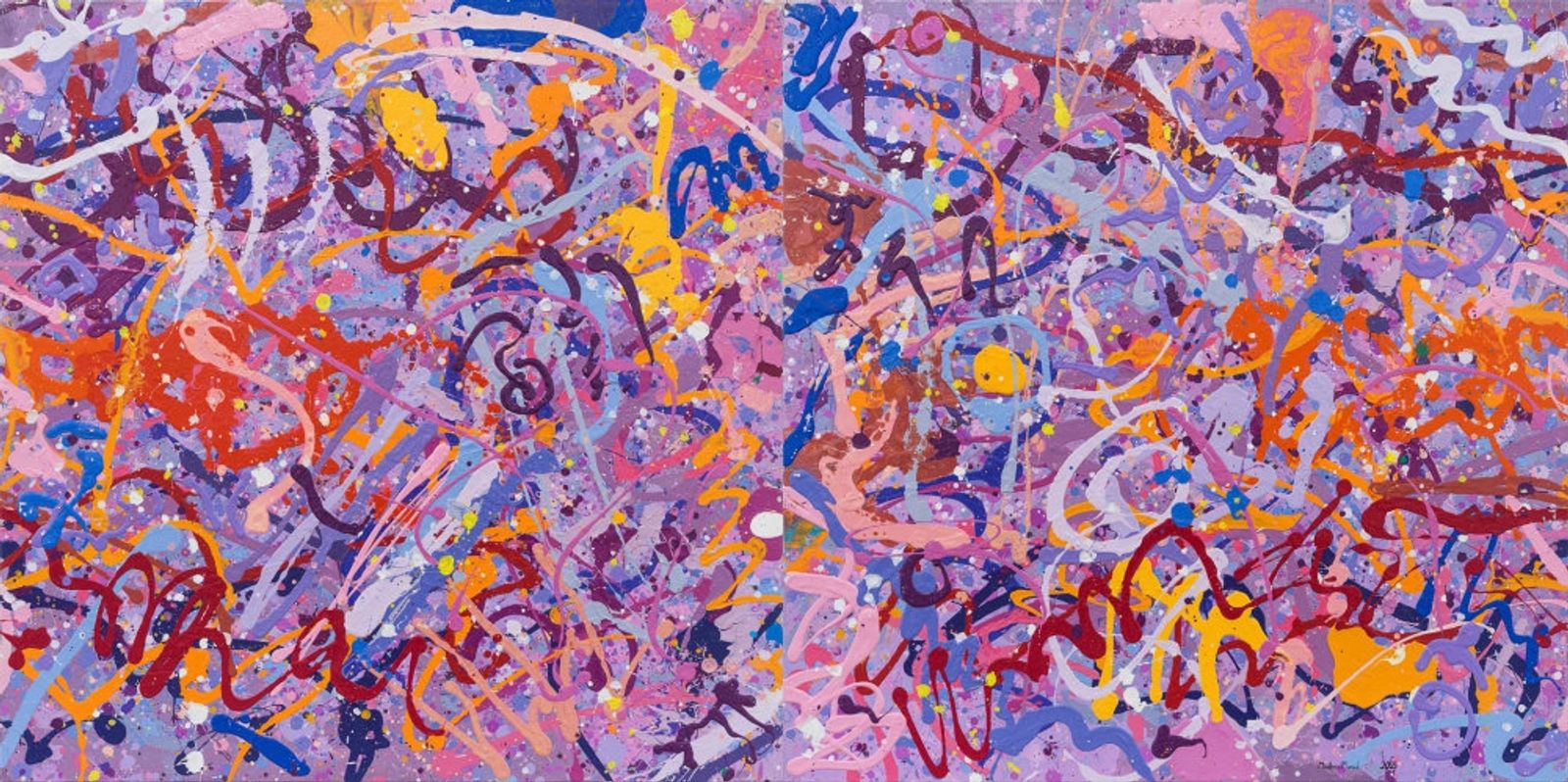 Trial No. 162 — I Am Not Jackson Pollock III (Diptych)