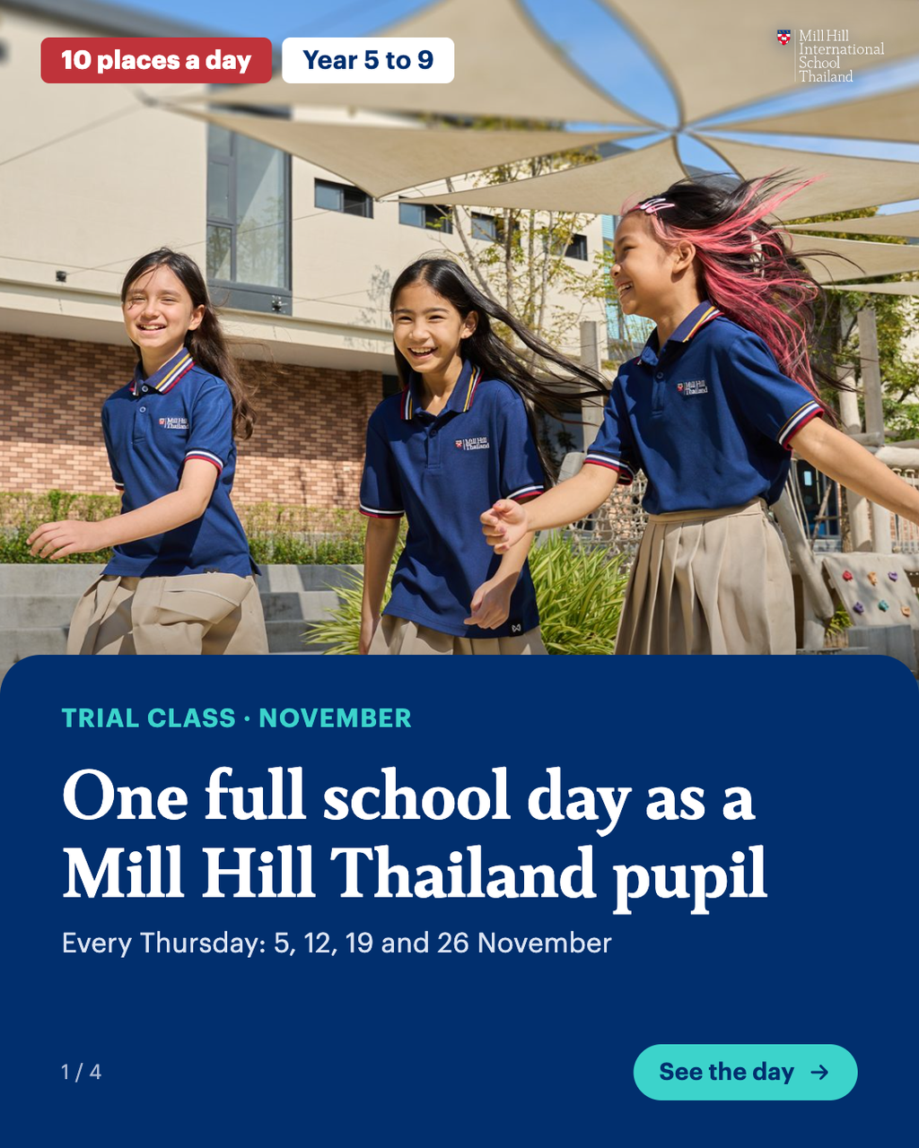 Year 5 to Year 9 pupils at Mill Hill International School Thailand in Chiang Mai