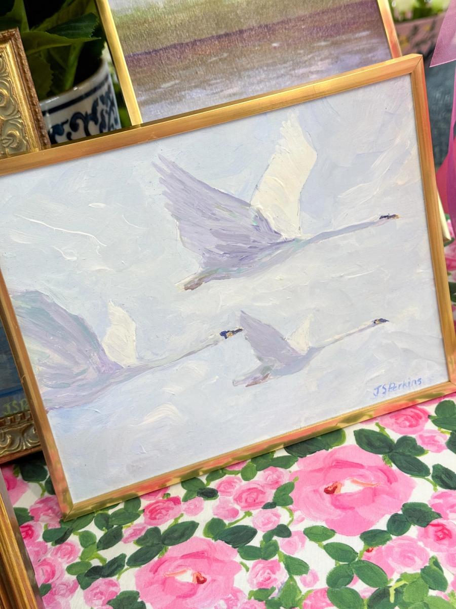 Swans in Flight