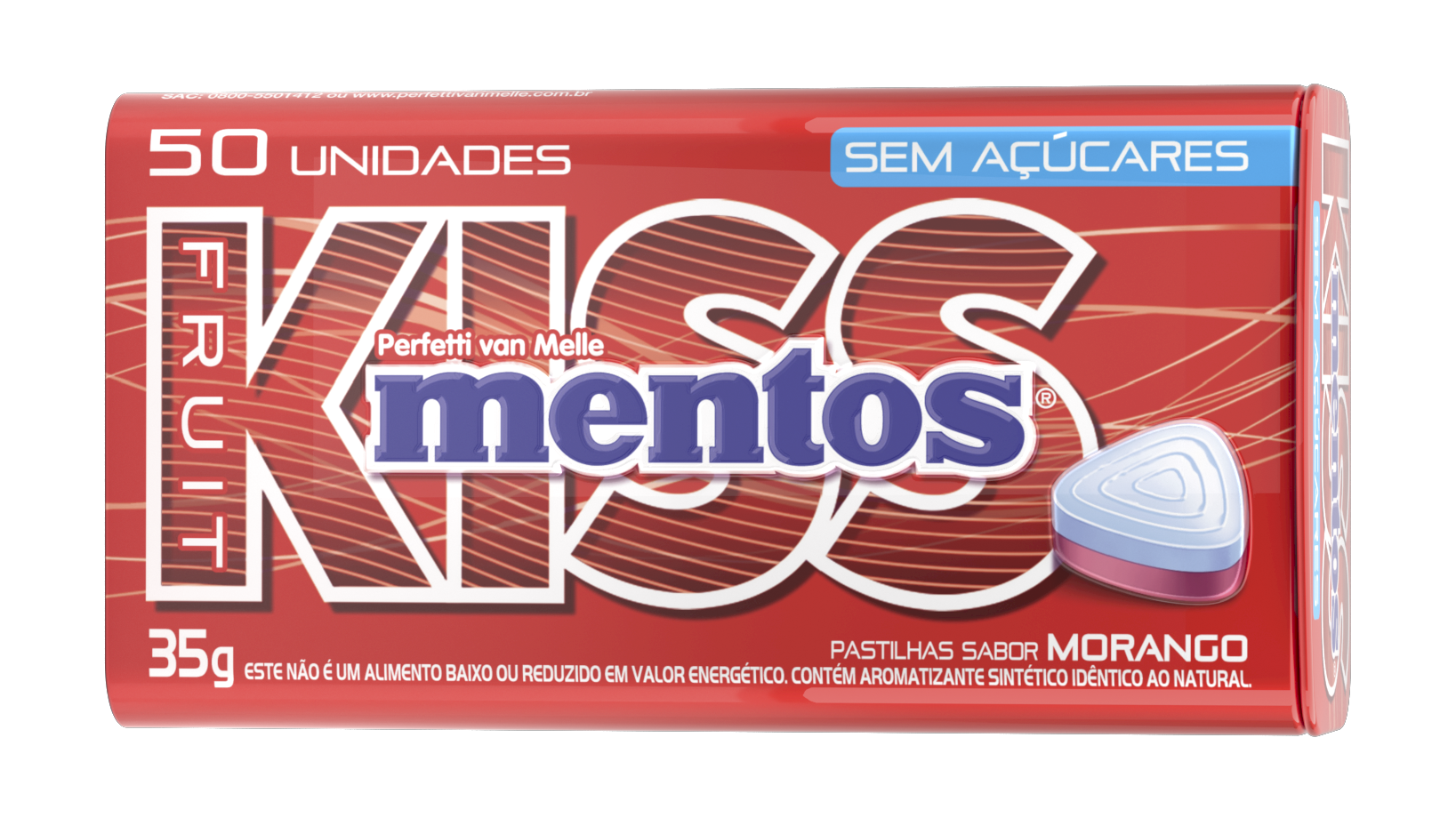 Mentos Kiss Morango Lata