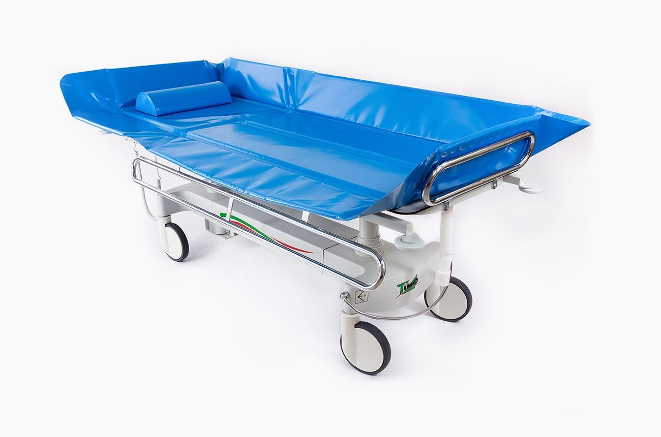 Timo Hydraulic Shower Trolley with Backrest