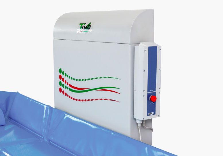 Electric height adjustment on wall mounted unit