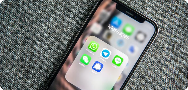 Apps on mobile iPhone.