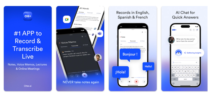 Speech-to-text Android app recording and transcribing meetings with AI chat support in 2026