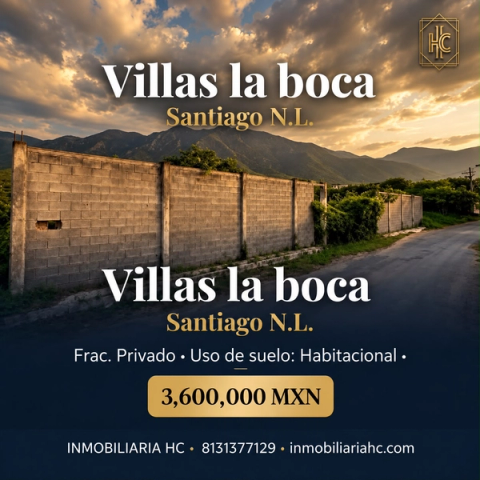 Terreno Frac. Villas de la boca  