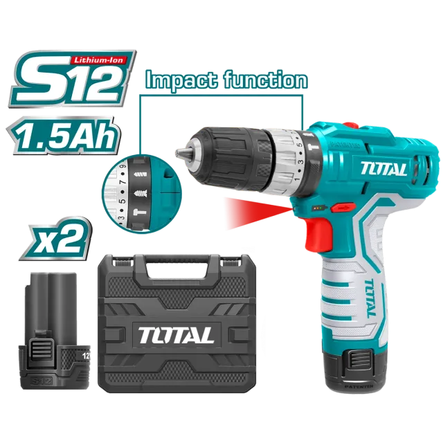 ШТРАФИЛИЦА 12V 2×1.5Ah TOTAL TIDLI1232