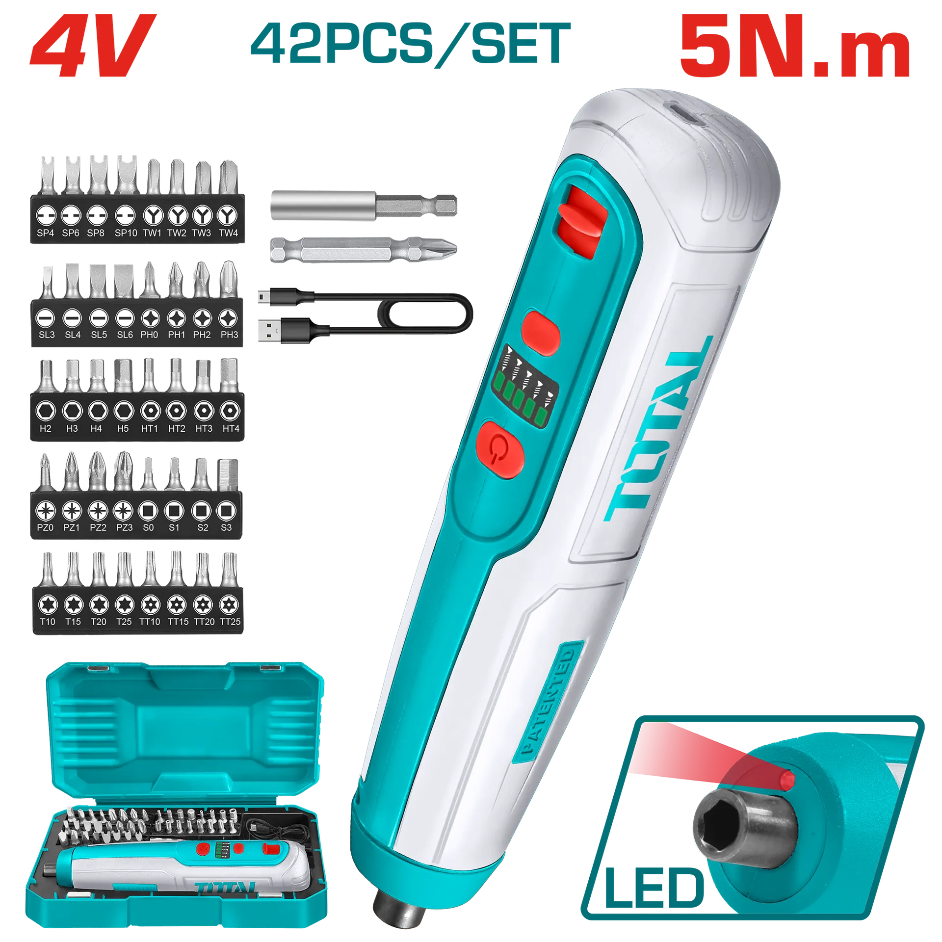 Shpuese mini 4V TOTAL TSDLI0403