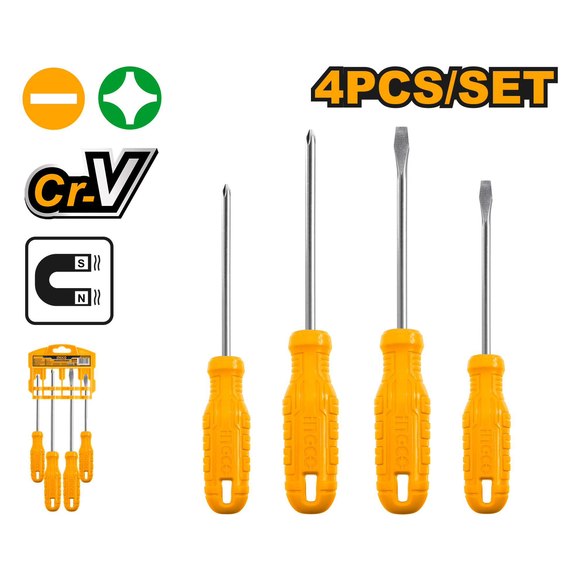 Kompleti çekiçe 4/1 INGCO HKSD0458