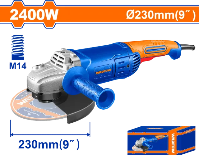 ЕЛЕКТРИЧНА АГОЛНА БРУСИЛКА 2400W 230mm WADFOW WAG852401