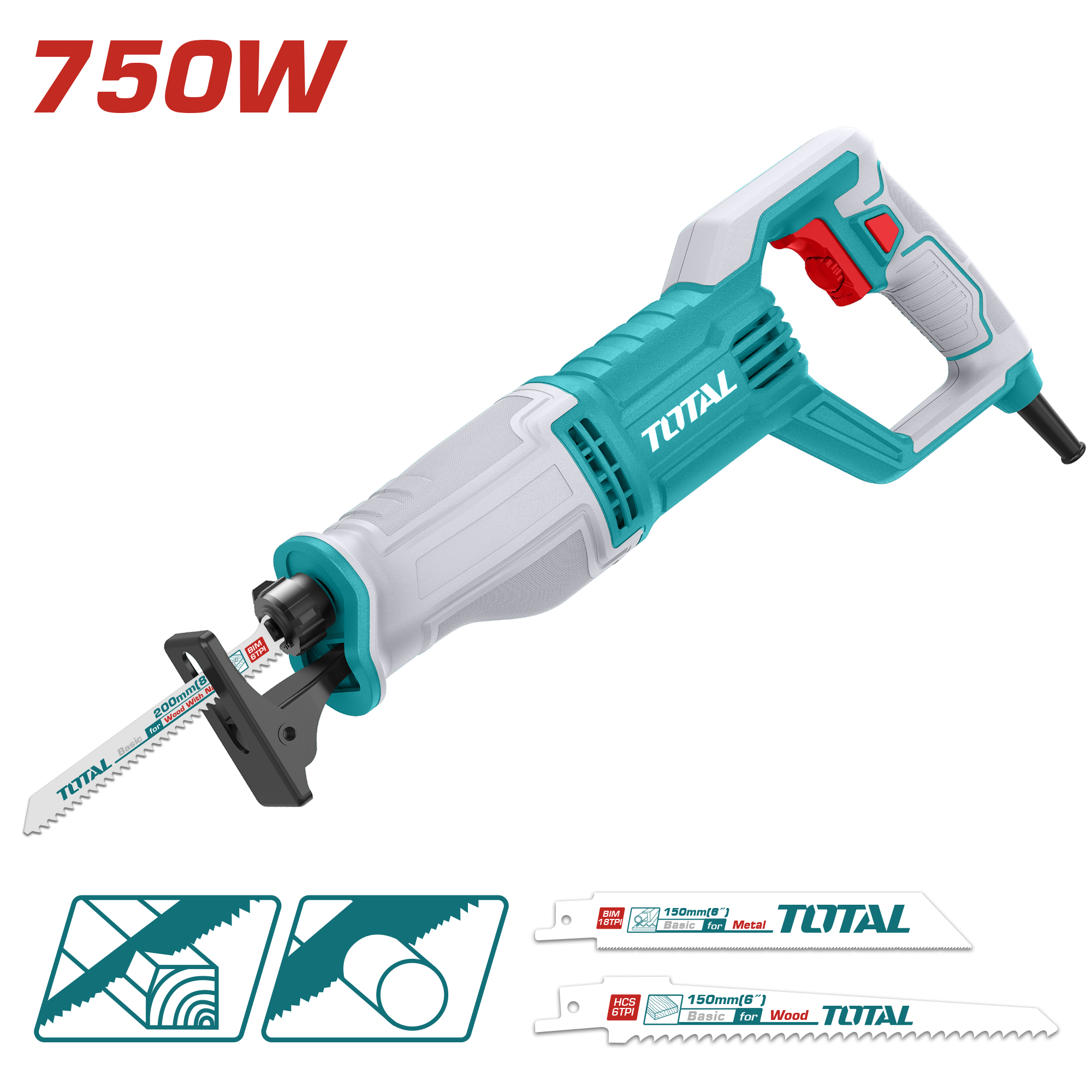 Pila reciproke sabjarka 750W TOTAL TS100756
