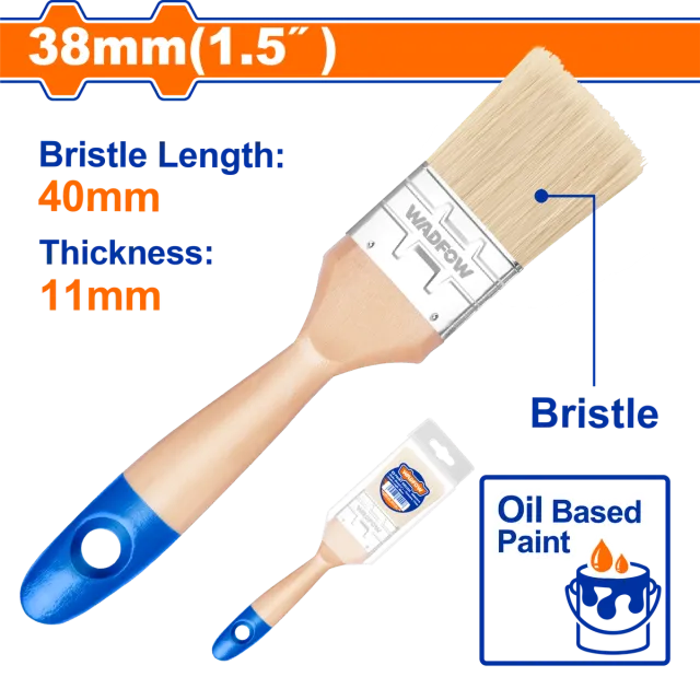 Pincël për bojitje dorezë druri 38mm WADFOW WPB2915