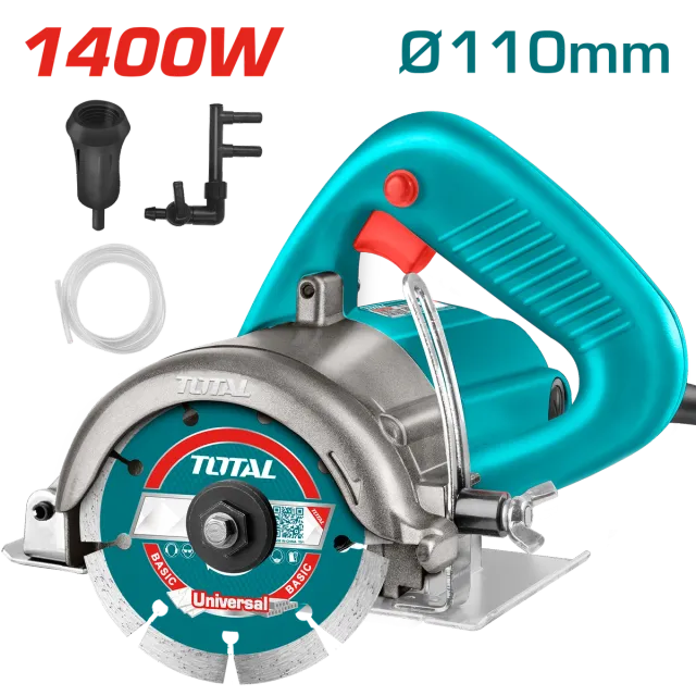 РАЧЕН ЦИРКУЛАР ЗА ПЛОЧКИ И МЕРМЕР 1400W 110mm TOTAL TS3141102