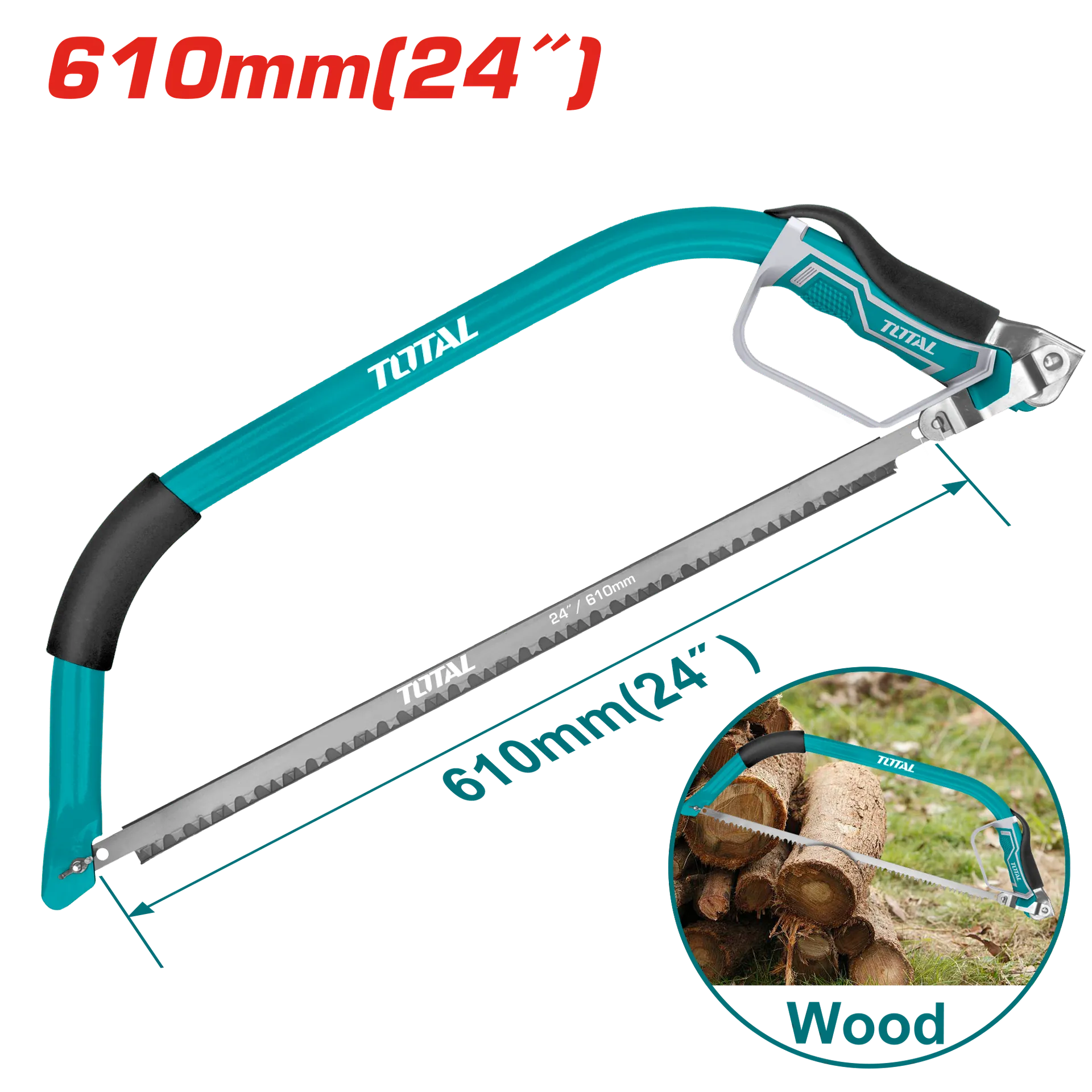 Sharrë manuale me tehur – bishticë TOTAL 610mm – THT59241