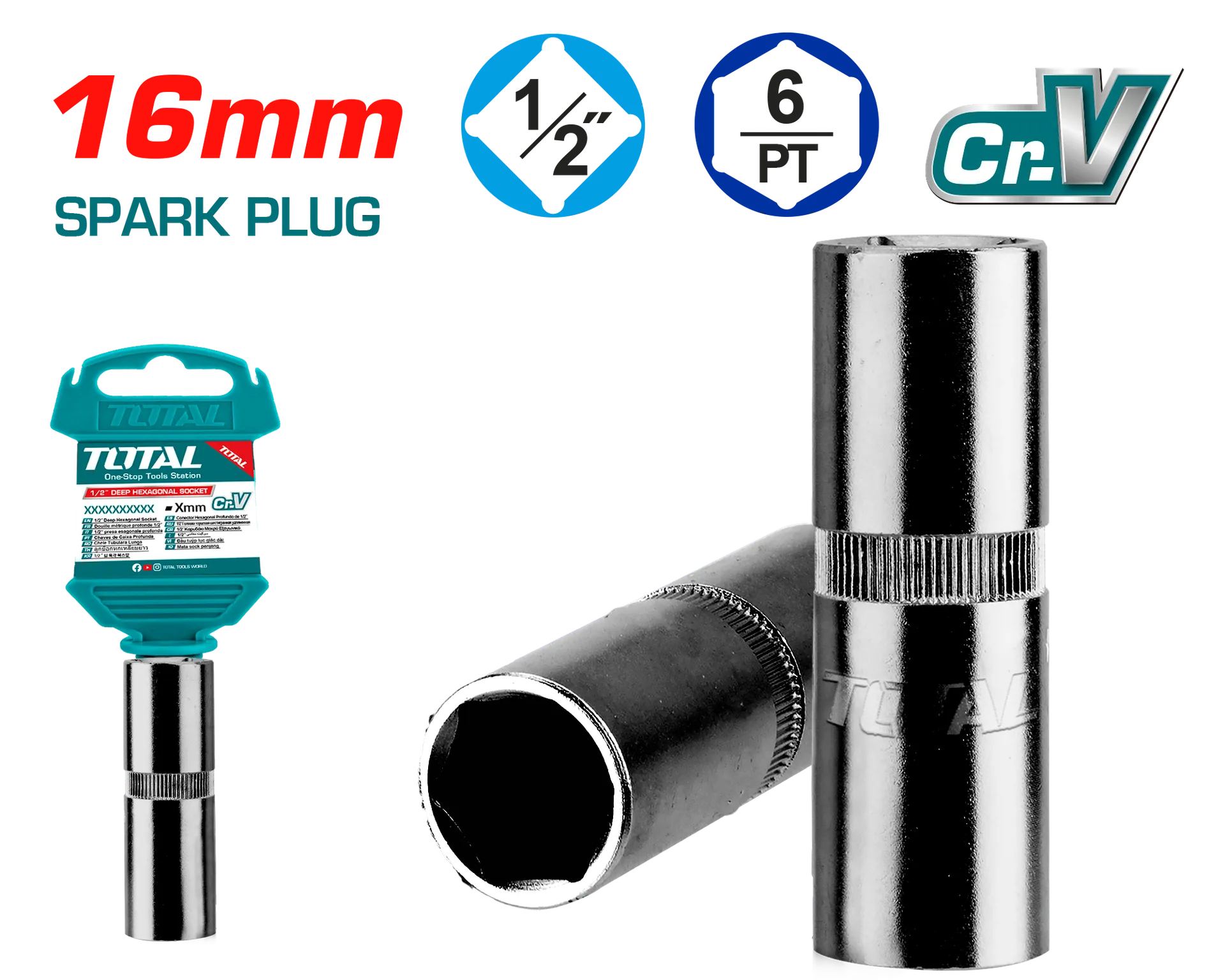 Çelës patenti i gjatë 1/2″ 16mm TOTAL – THSPS12166
